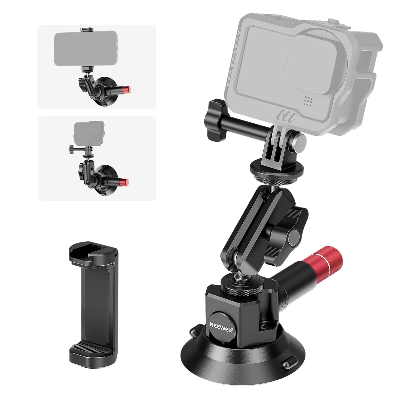 NEEWER CA104 3" Suction Cup Mount with Arm