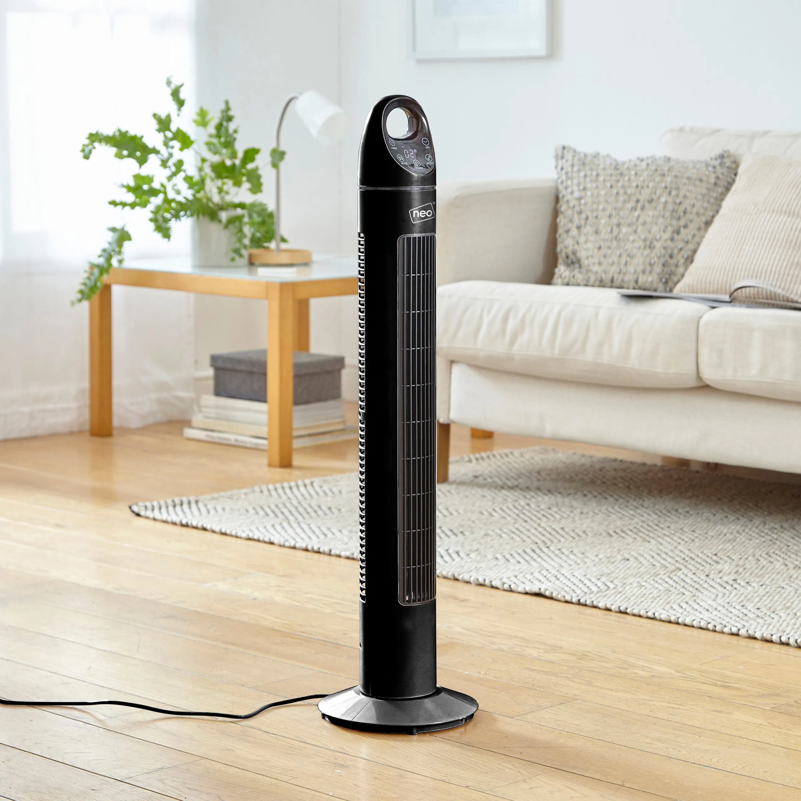 Neo 33” Aroma Free Standing 3 Speed Fan - Black