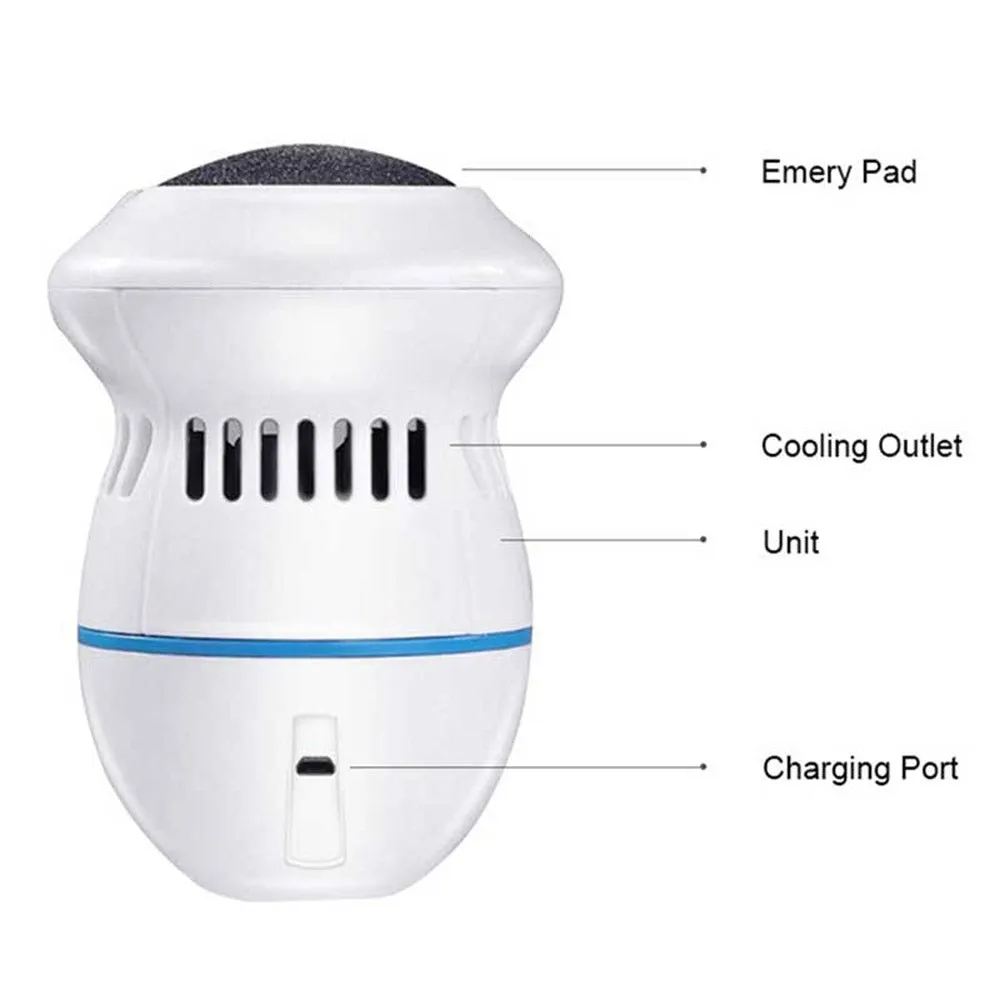 (Net) Rechargeable Find Back Callus Remover With Built-In Vacuum Foot Grinder Machine Hard Crack Cleaning