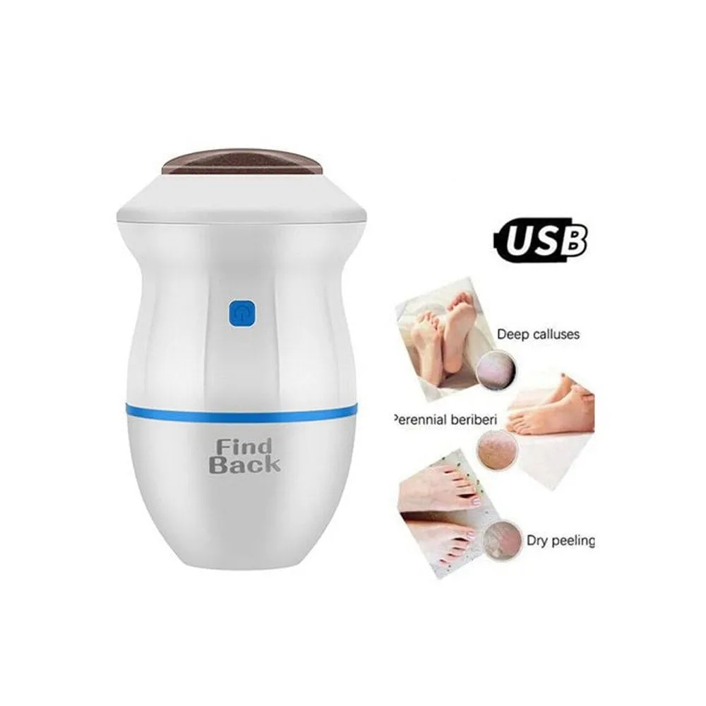 (Net) Rechargeable Find Back Callus Remover With Built-In Vacuum Foot Grinder Machine Hard Crack Cleaning