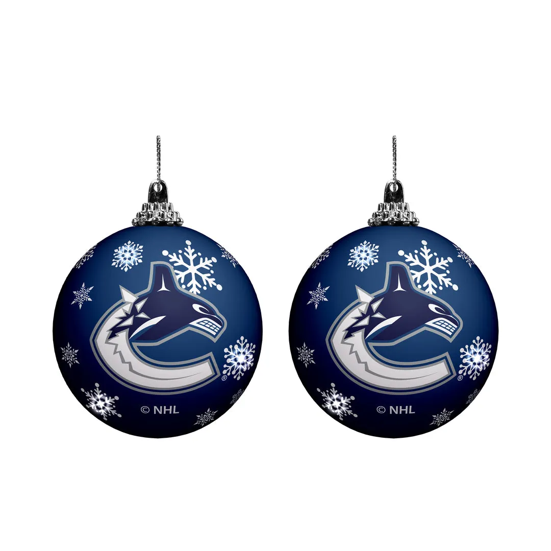 NHL Vancouver Canucks 2 Pack Light Up Ornaments