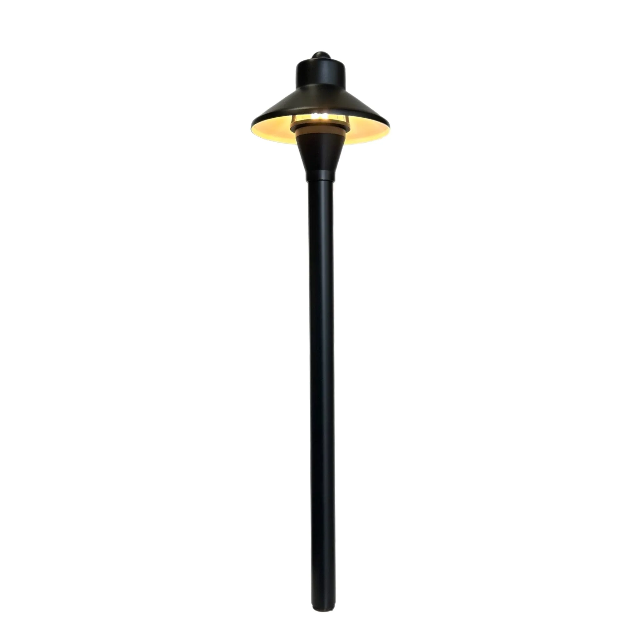 Noir Abajour Solid Brass Pathway Light Gun Metal Black