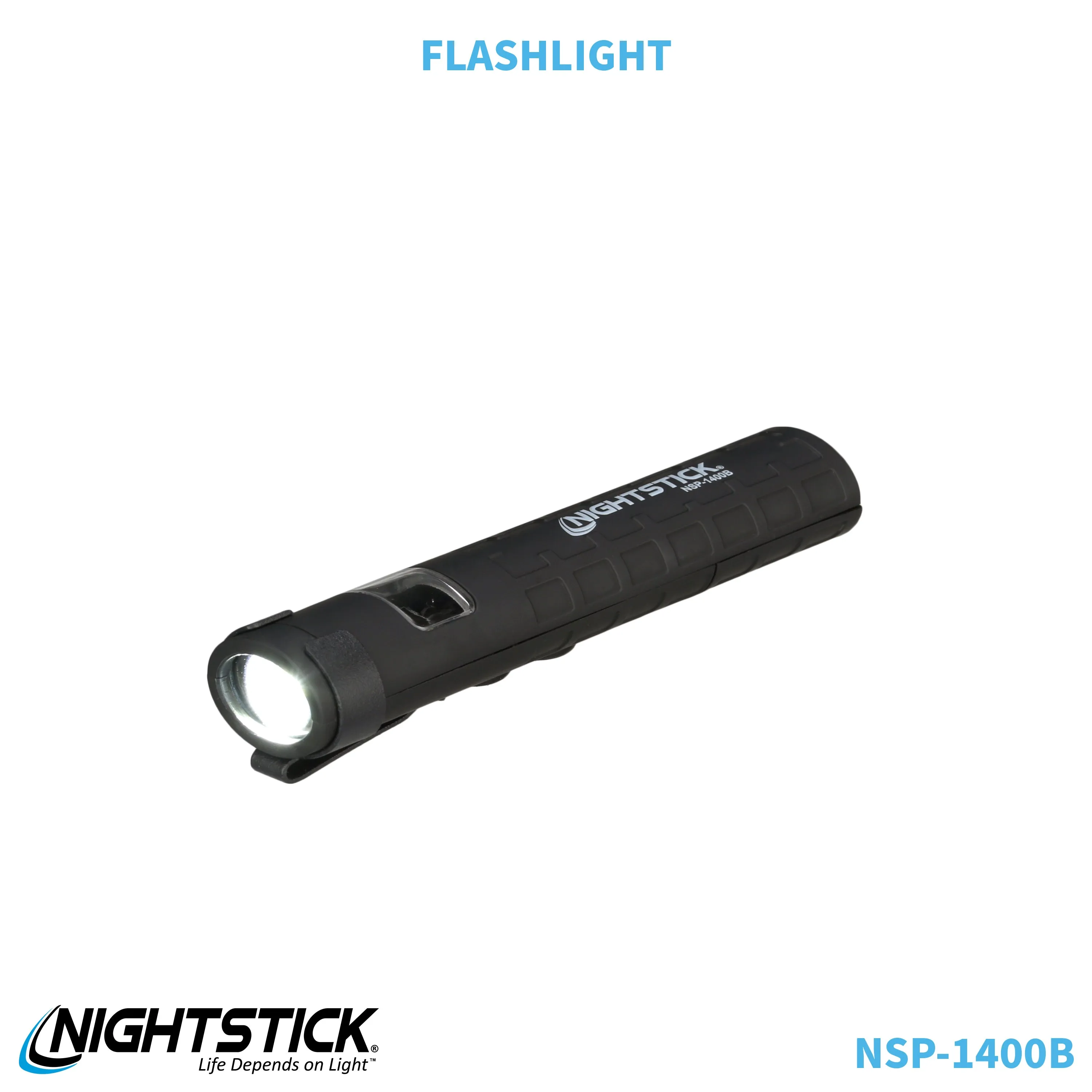 NSP-1400B: Dual-Switch Dual-Light Flashlight - 2 AAA