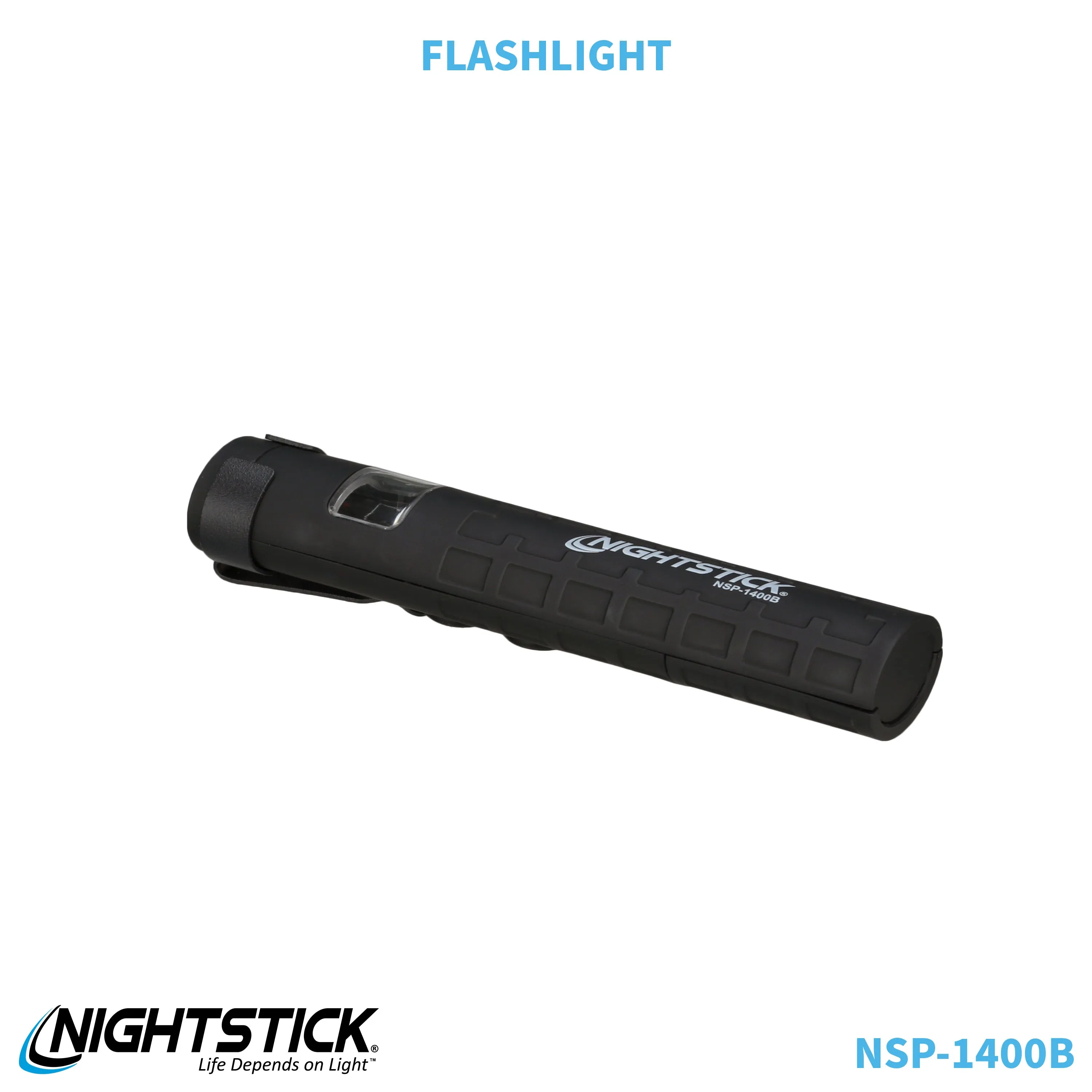 NSP-1400B: Dual-Switch Dual-Light Flashlight - 2 AAA