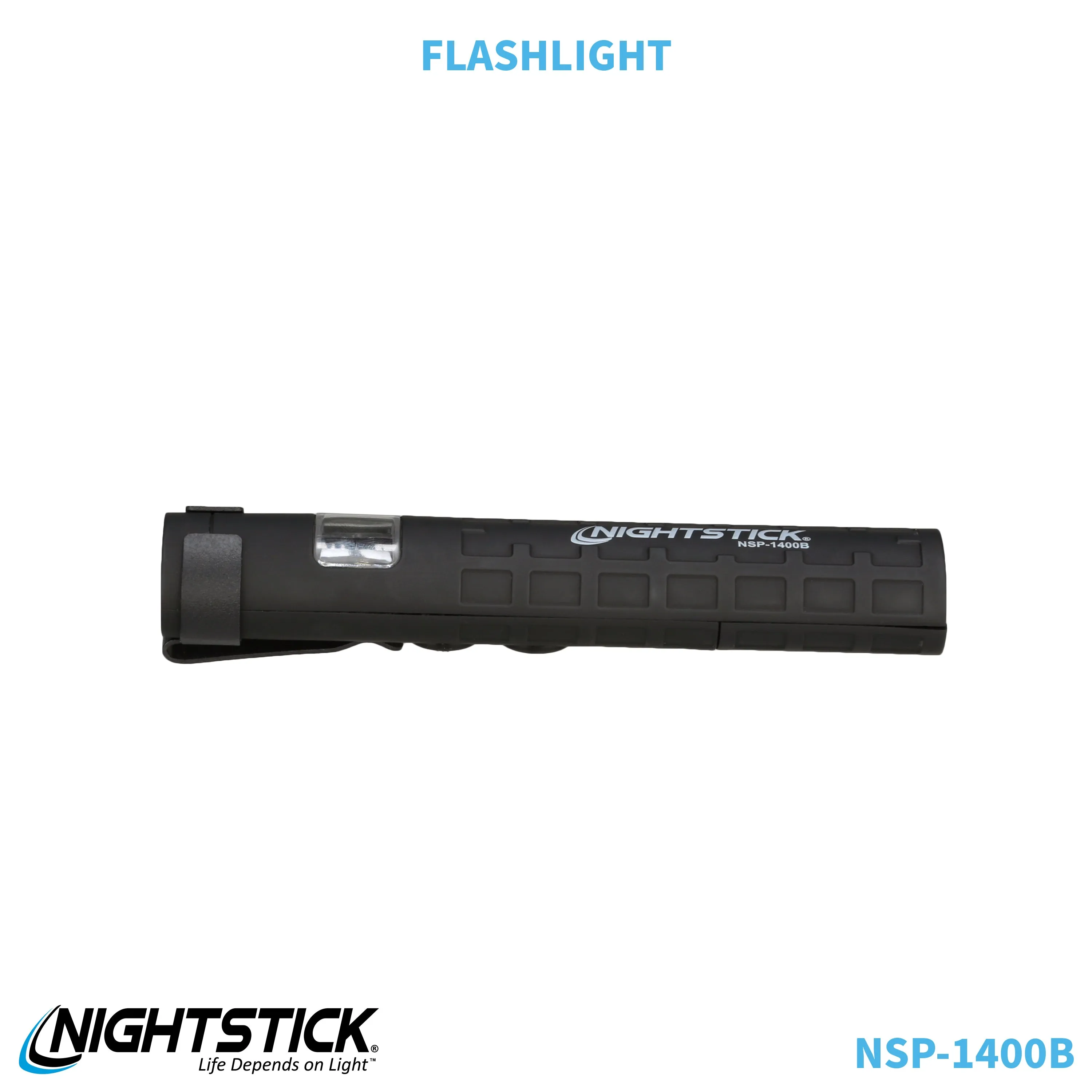 NSP-1400B: Dual-Switch Dual-Light Flashlight - 2 AAA