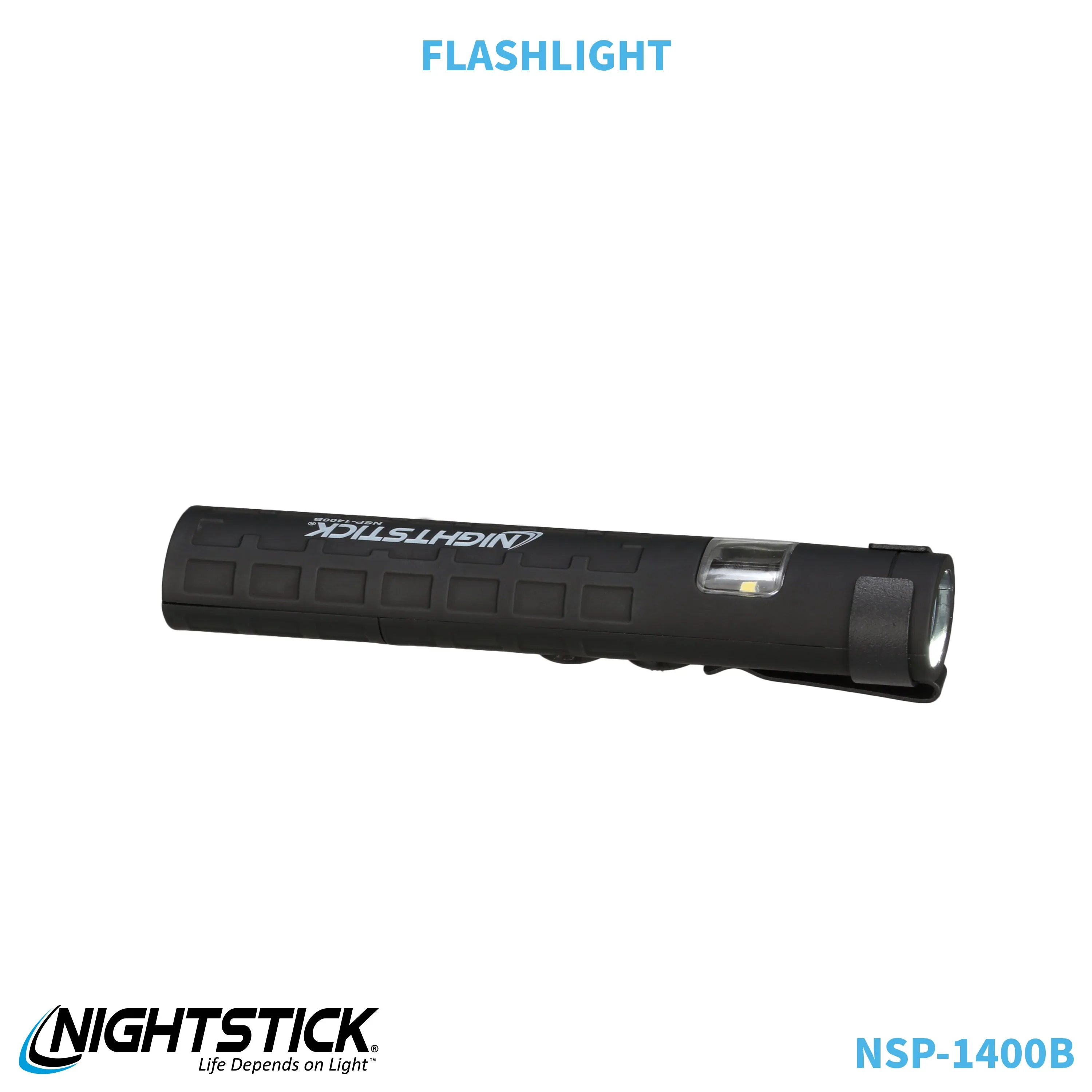 NSP-1400B: Dual-Switch Dual-Light Flashlight - 2 AAA