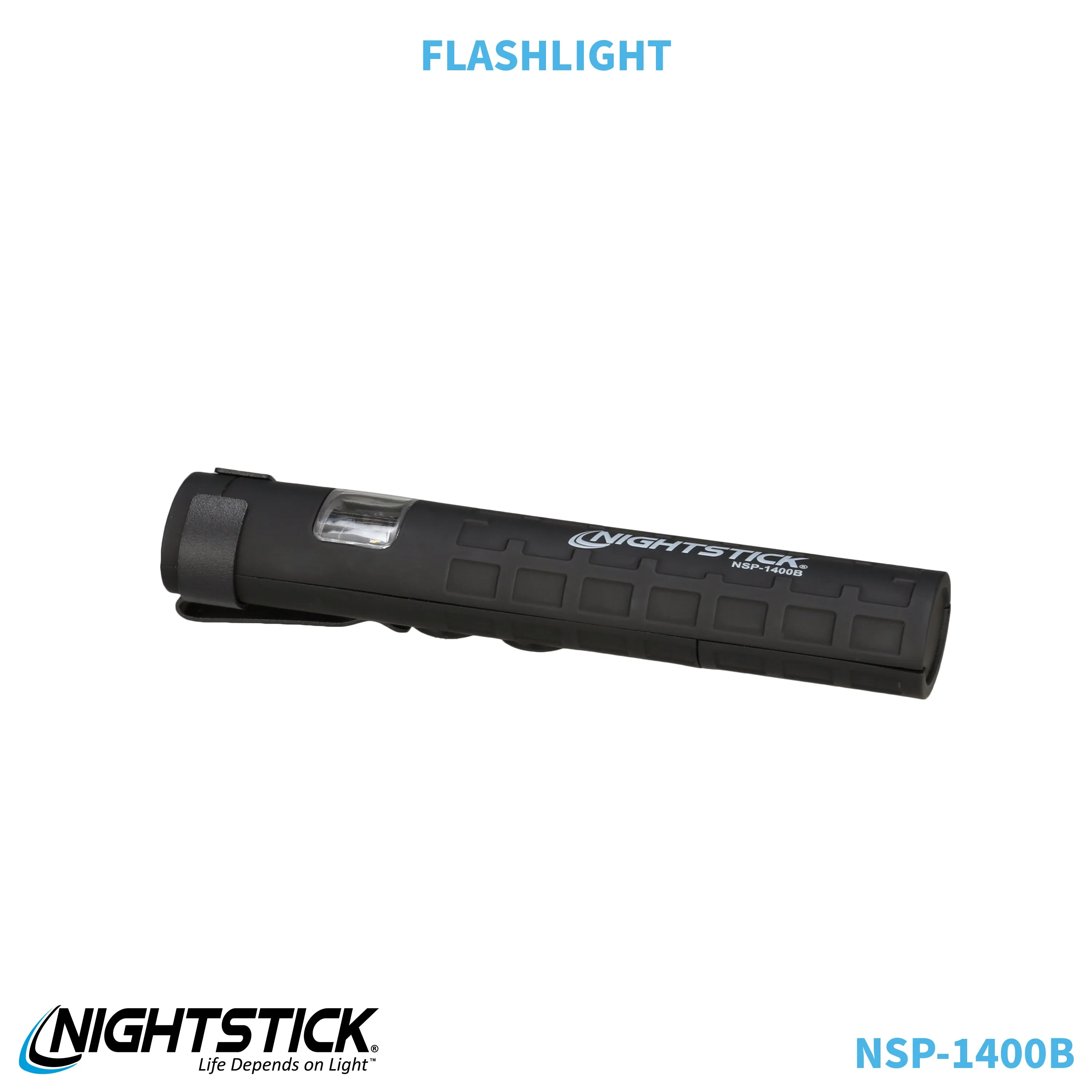 NSP-1400B: Dual-Switch Dual-Light Flashlight - 2 AAA