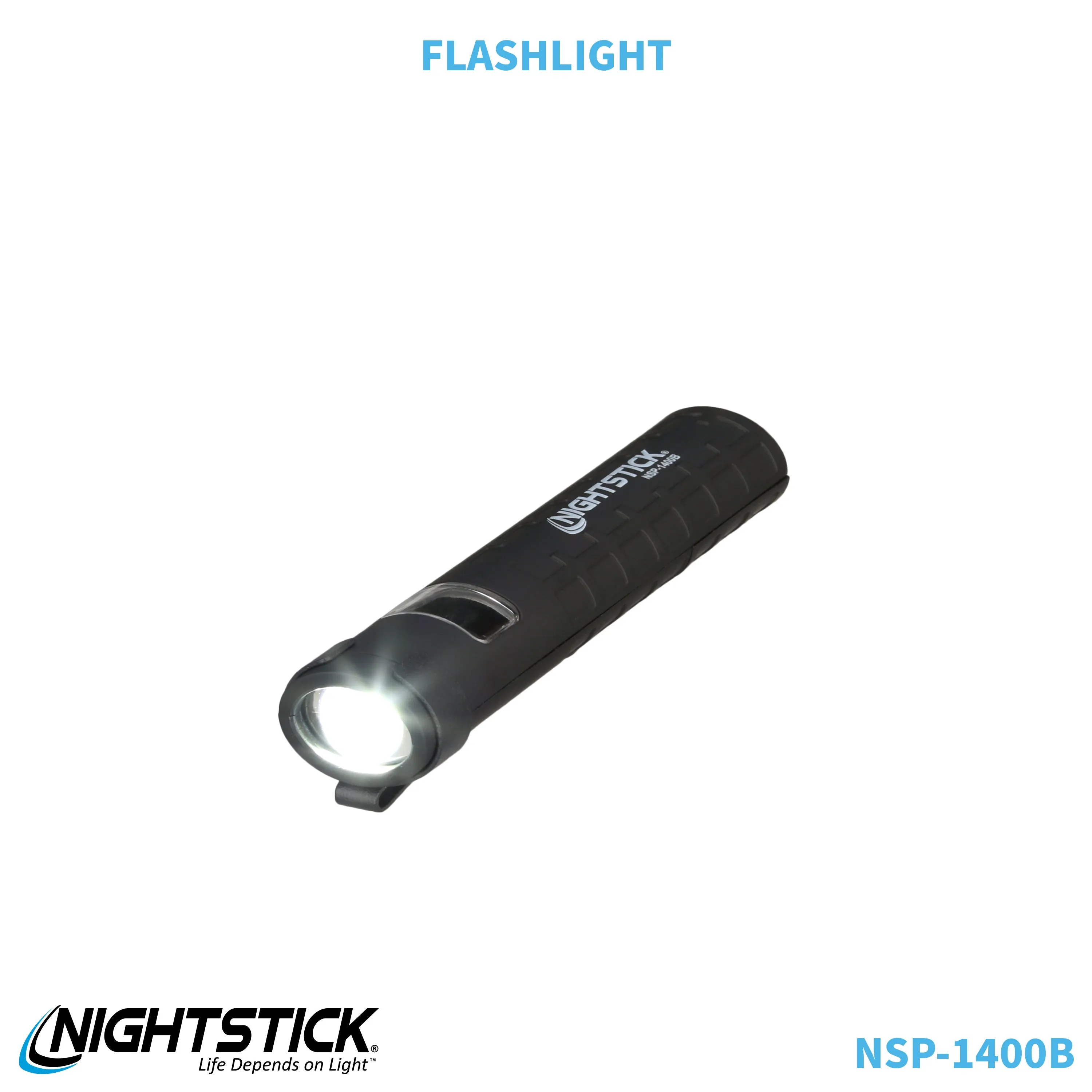 NSP-1400B: Dual-Switch Dual-Light Flashlight - 2 AAA