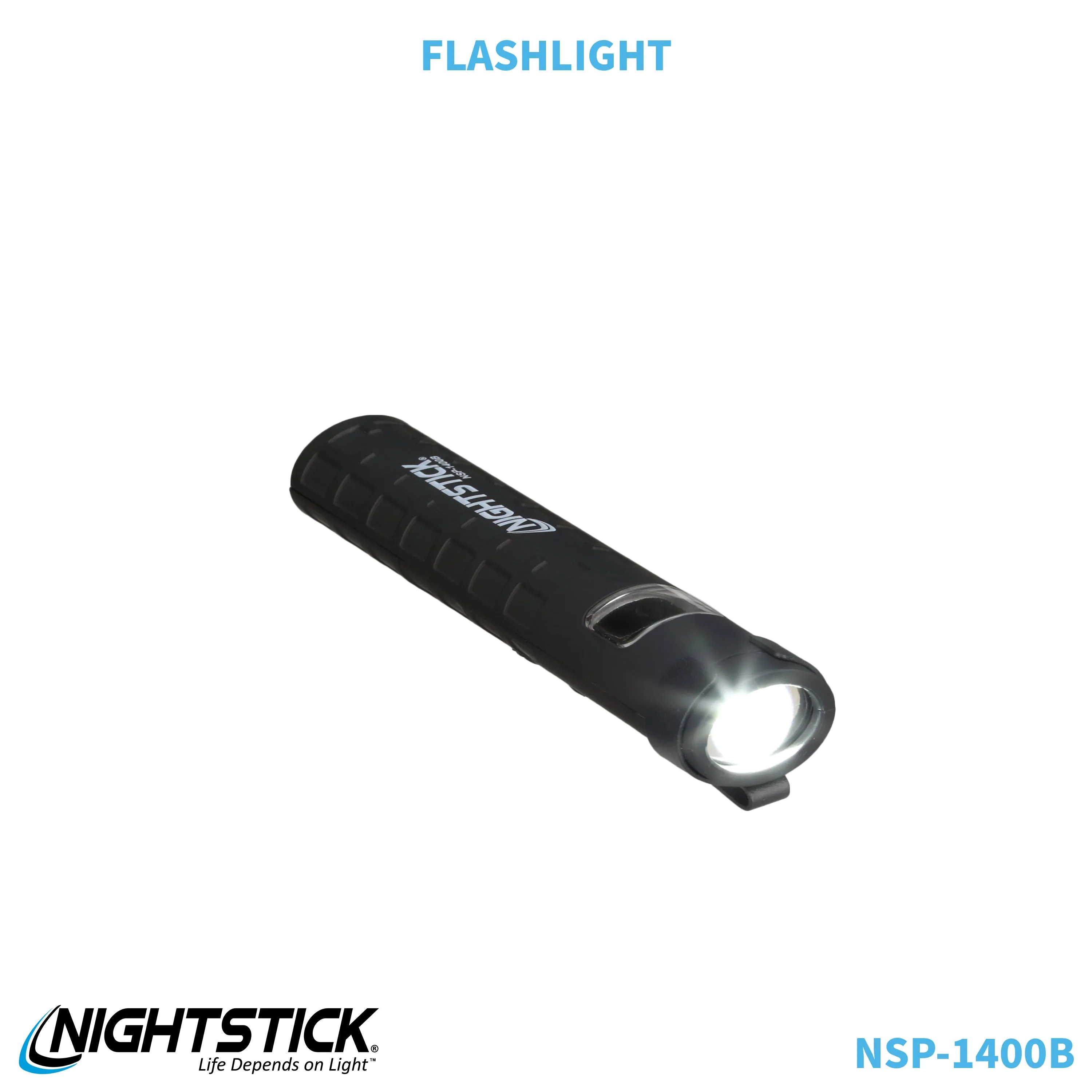 NSP-1400B: Dual-Switch Dual-Light Flashlight - 2 AAA