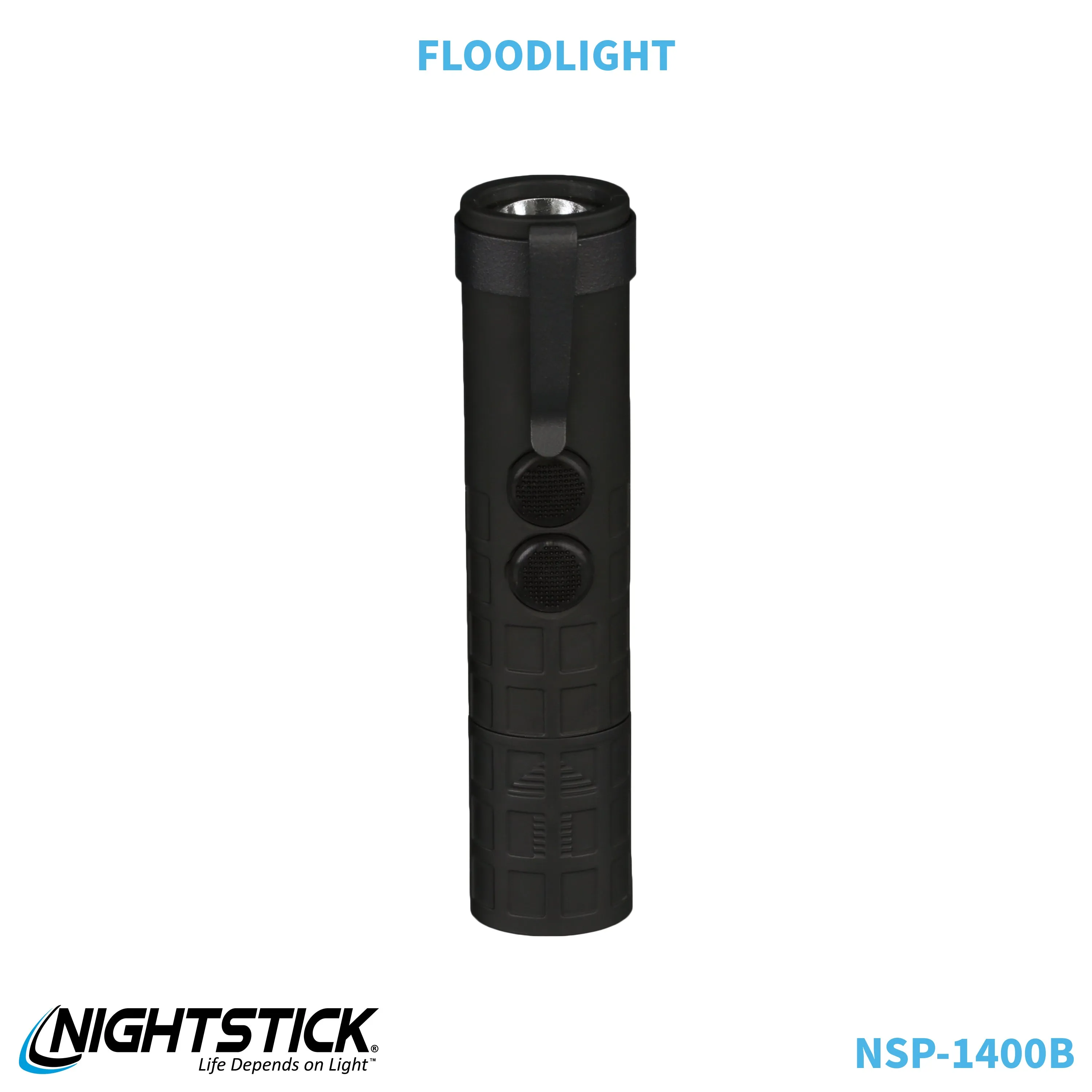 NSP-1400B: Dual-Switch Dual-Light Flashlight - 2 AAA