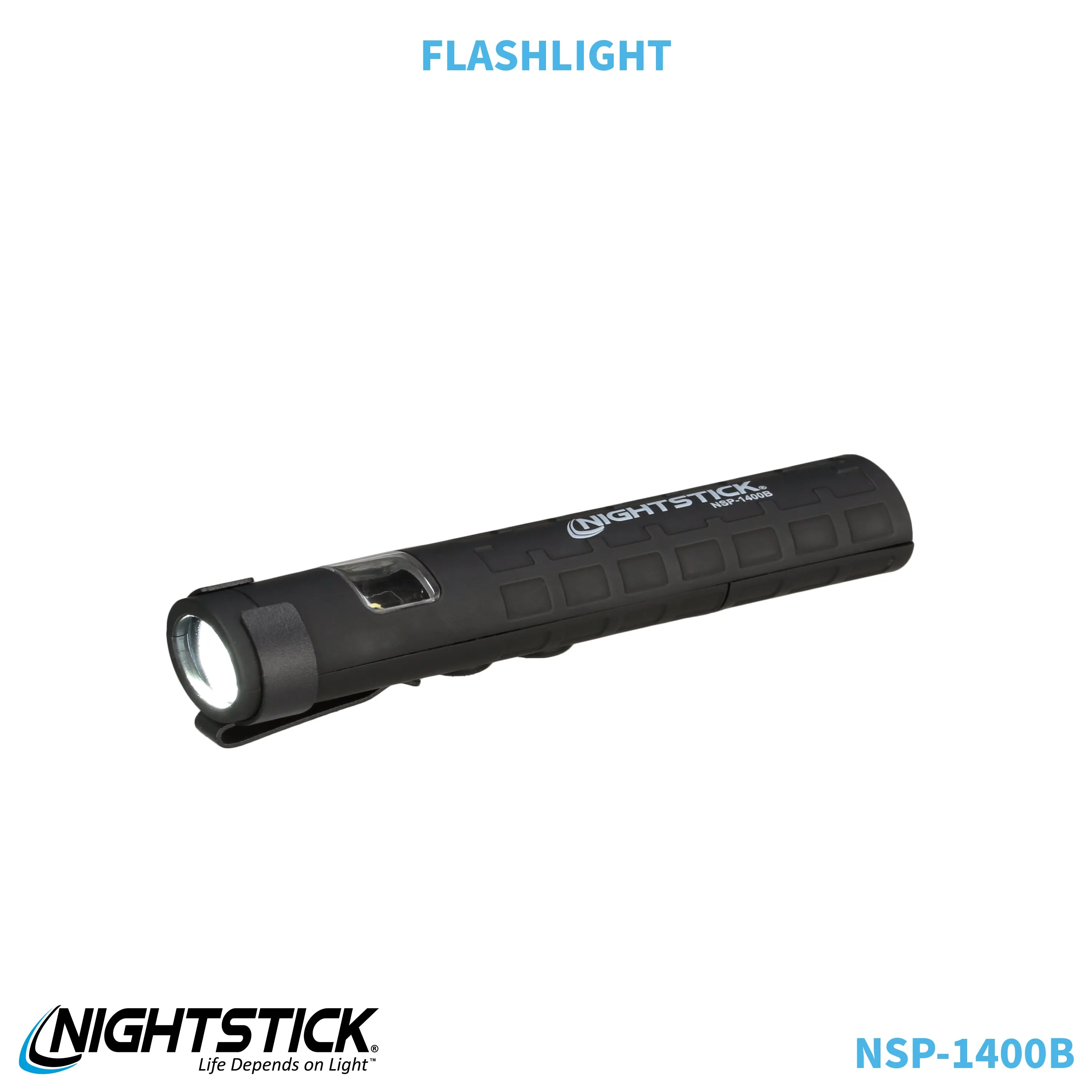 NSP-1400B: Dual-Switch Dual-Light Flashlight - 2 AAA