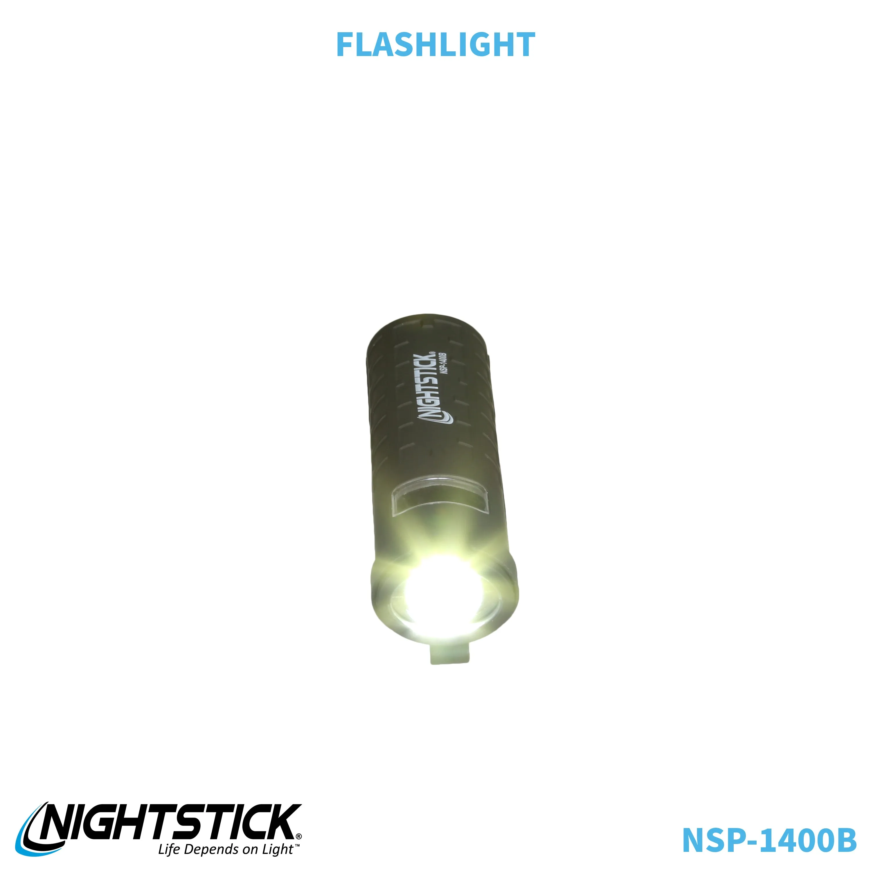 NSP-1400B: Dual-Switch Dual-Light Flashlight - 2 AAA