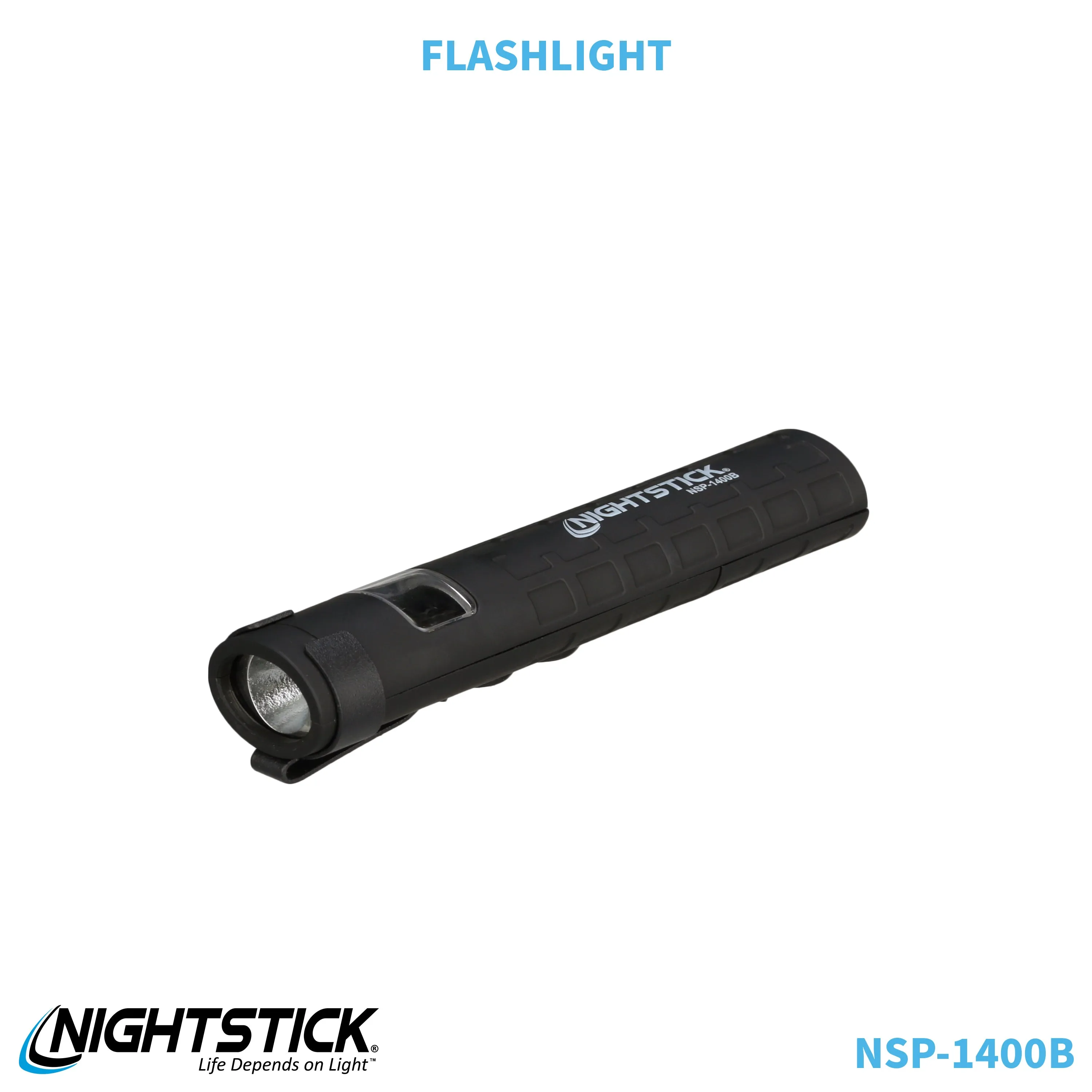 NSP-1400B: Dual-Switch Dual-Light Flashlight - 2 AAA