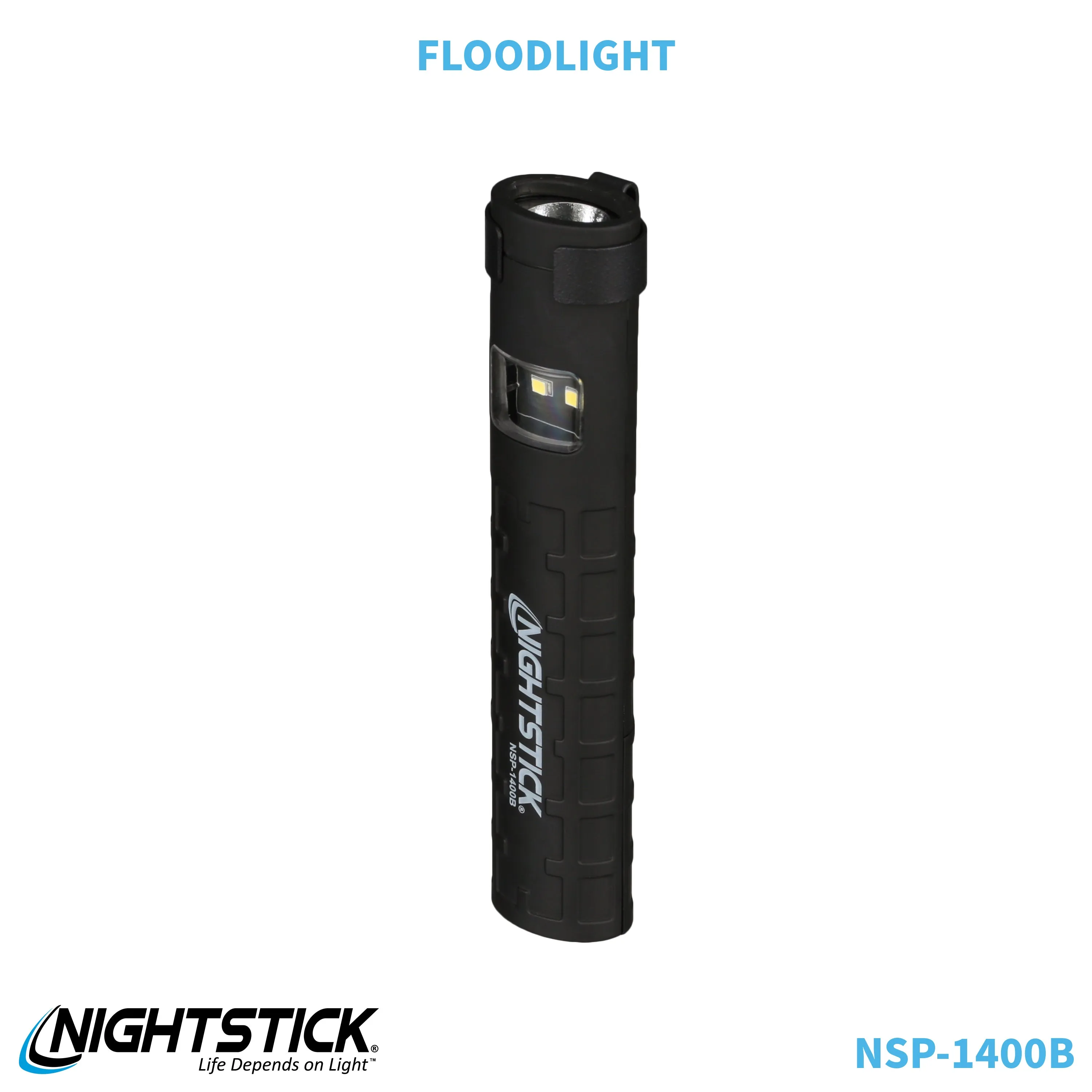 NSP-1400B: Dual-Switch Dual-Light Flashlight - 2 AAA