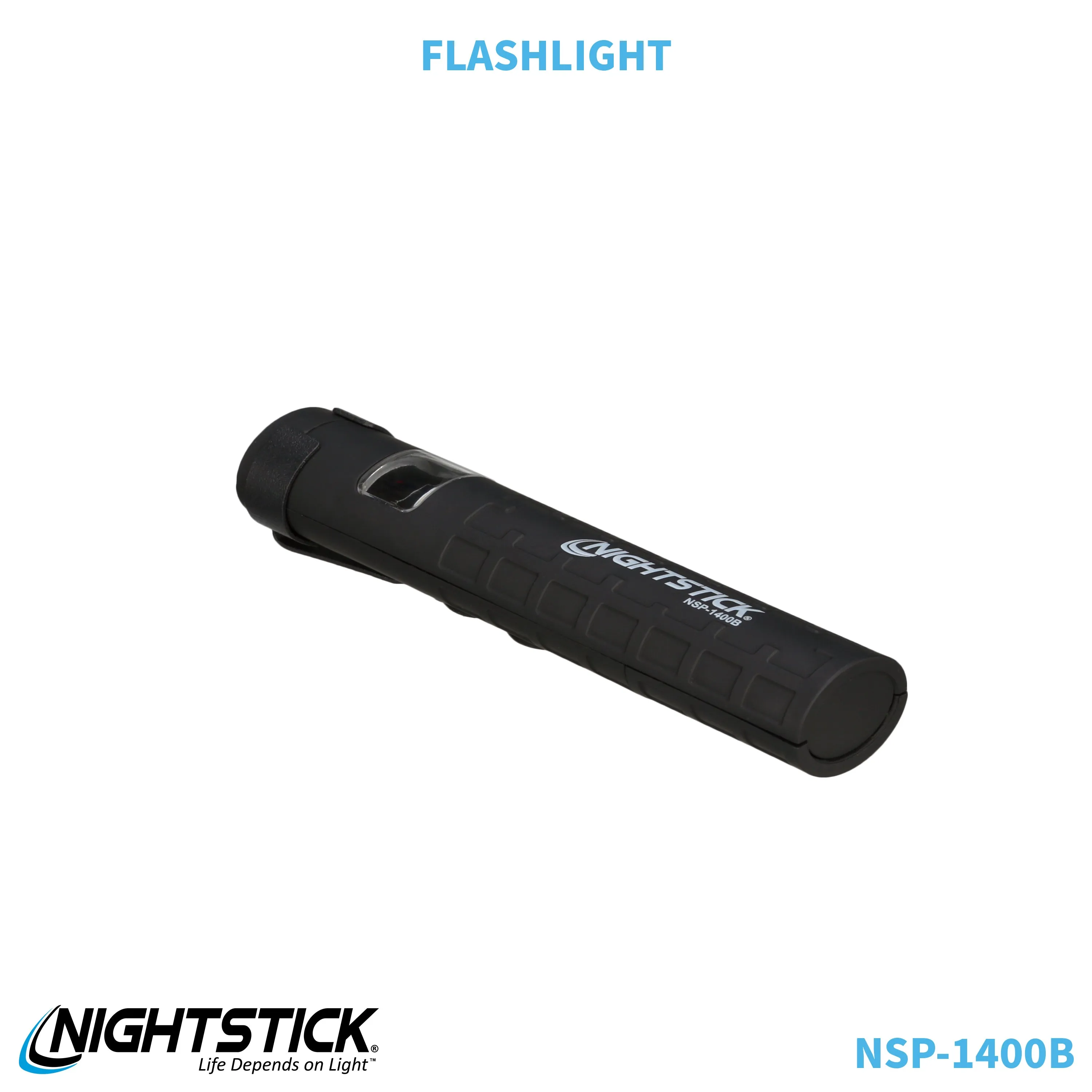 NSP-1400B: Dual-Switch Dual-Light Flashlight - 2 AAA