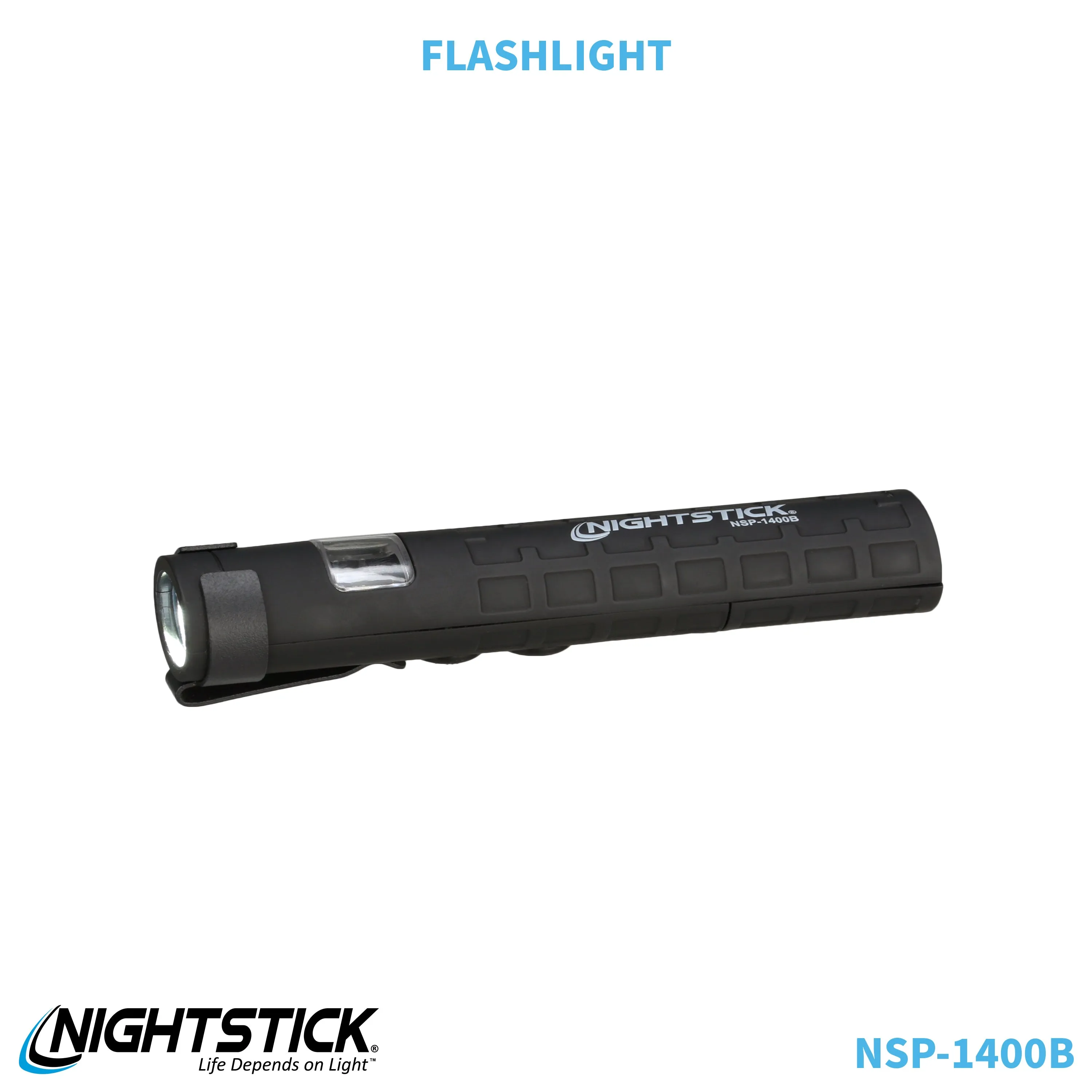 NSP-1400B: Dual-Switch Dual-Light Flashlight - 2 AAA