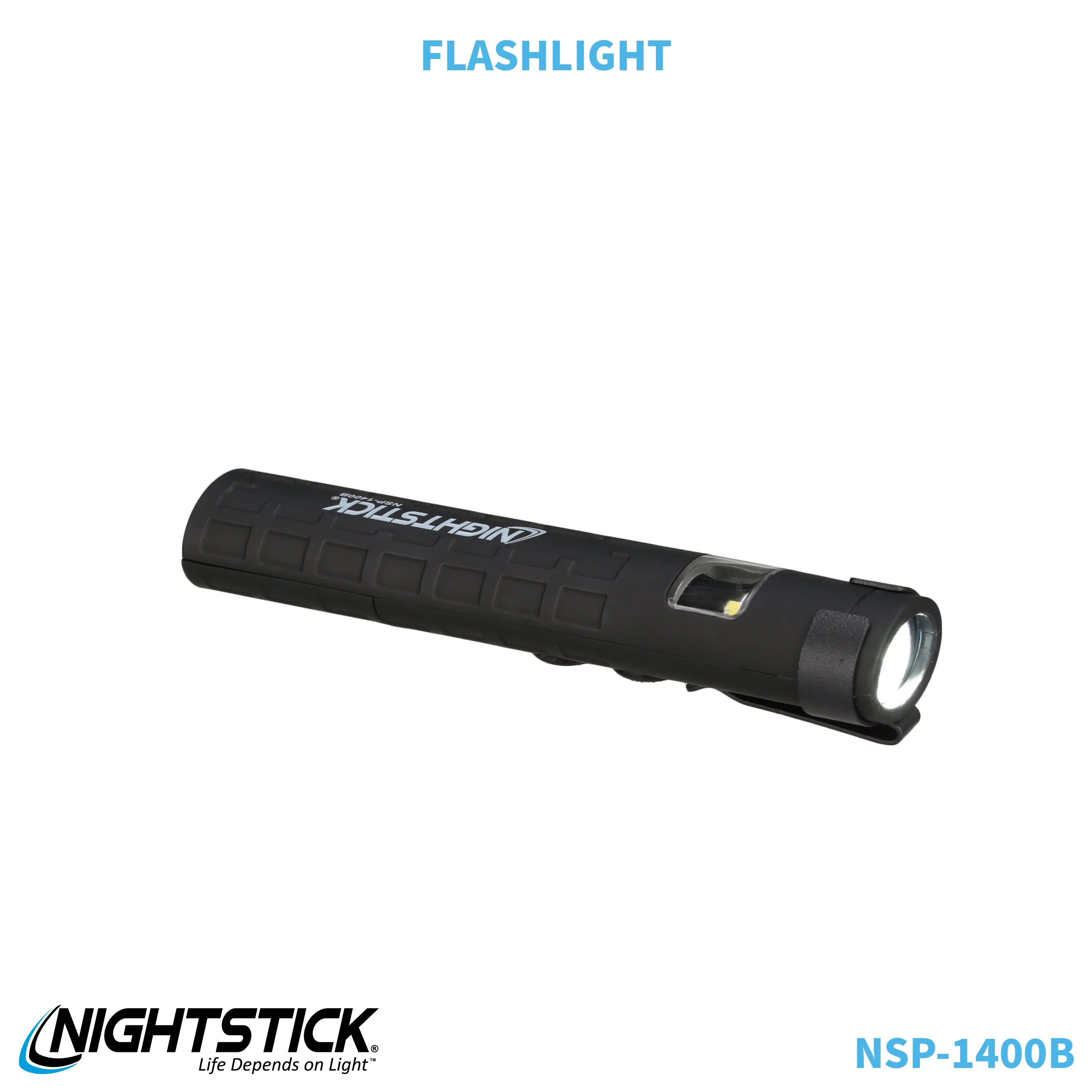 NSP-1400B: Dual-Switch Dual-Light Flashlight - 2 AAA