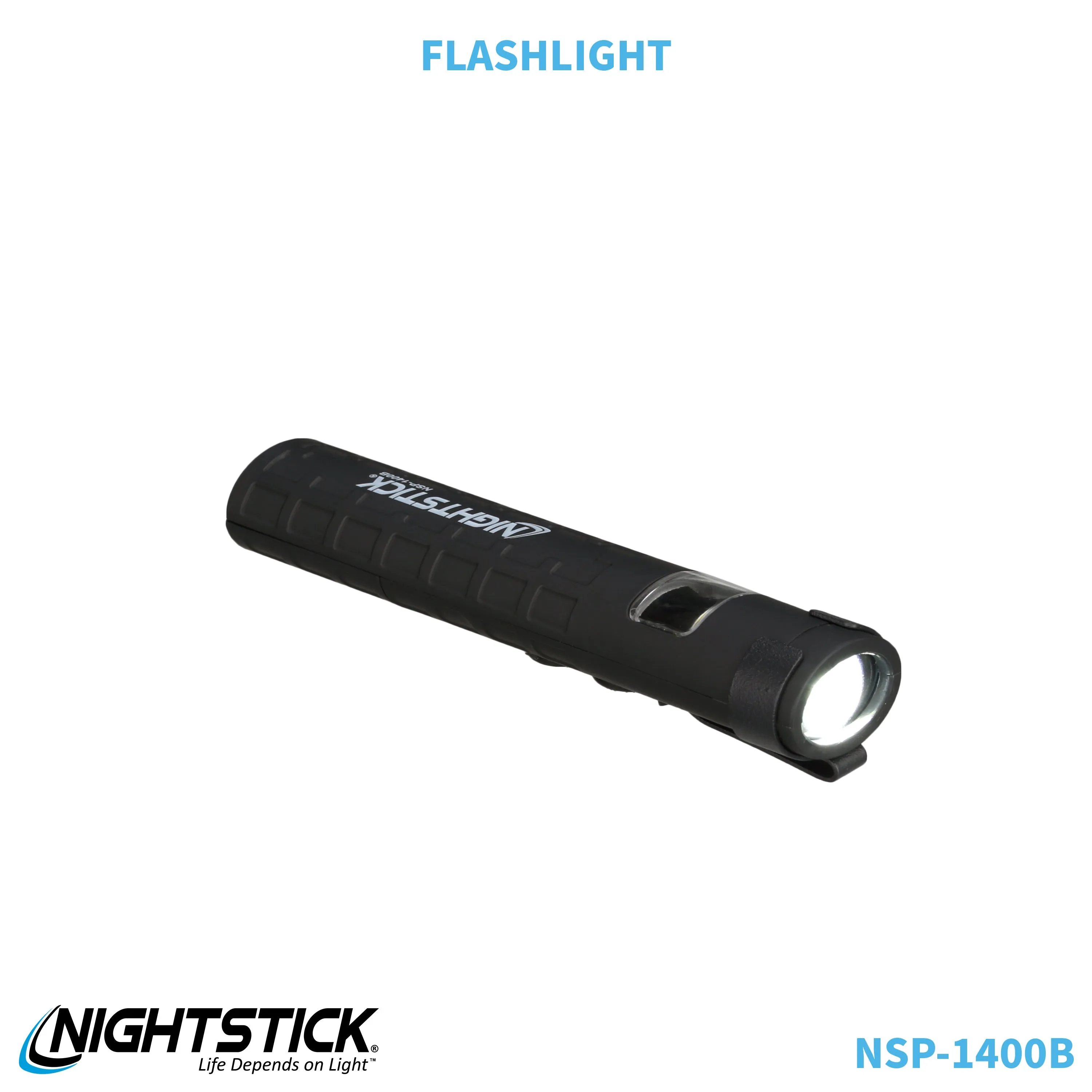 NSP-1400B: Dual-Switch Dual-Light Flashlight - 2 AAA