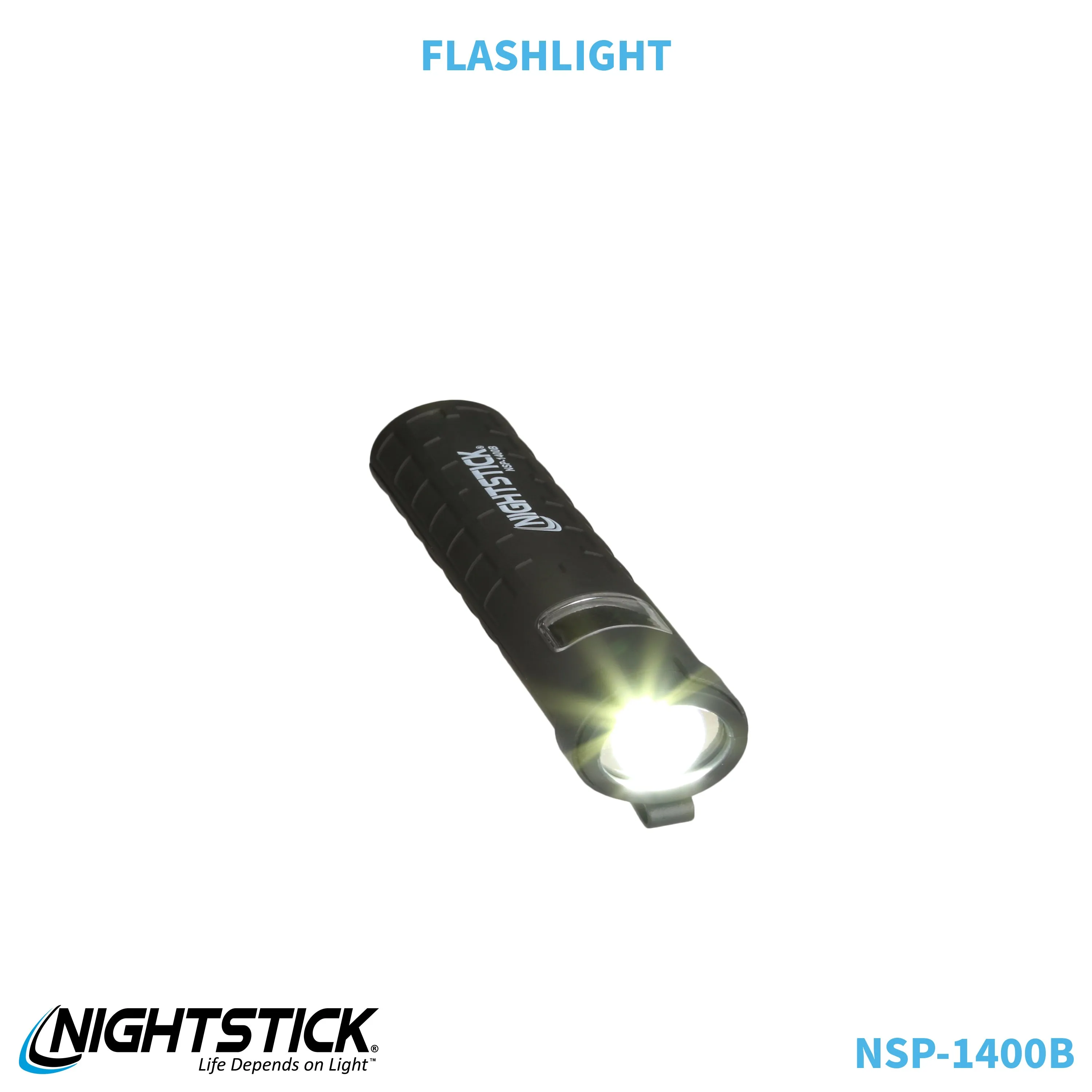 NSP-1400B: Dual-Switch Dual-Light Flashlight - 2 AAA