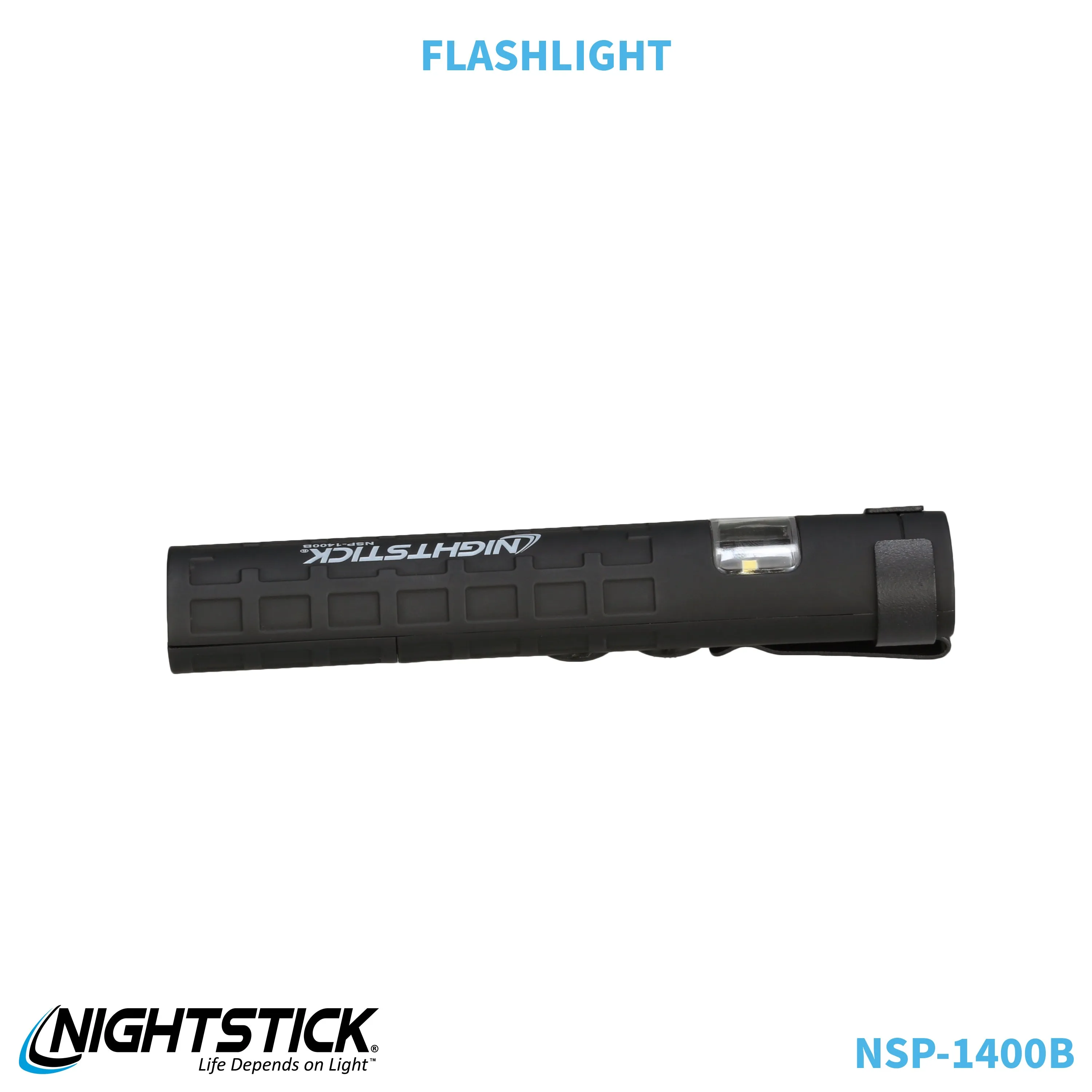 NSP-1400B: Dual-Switch Dual-Light Flashlight - 2 AAA