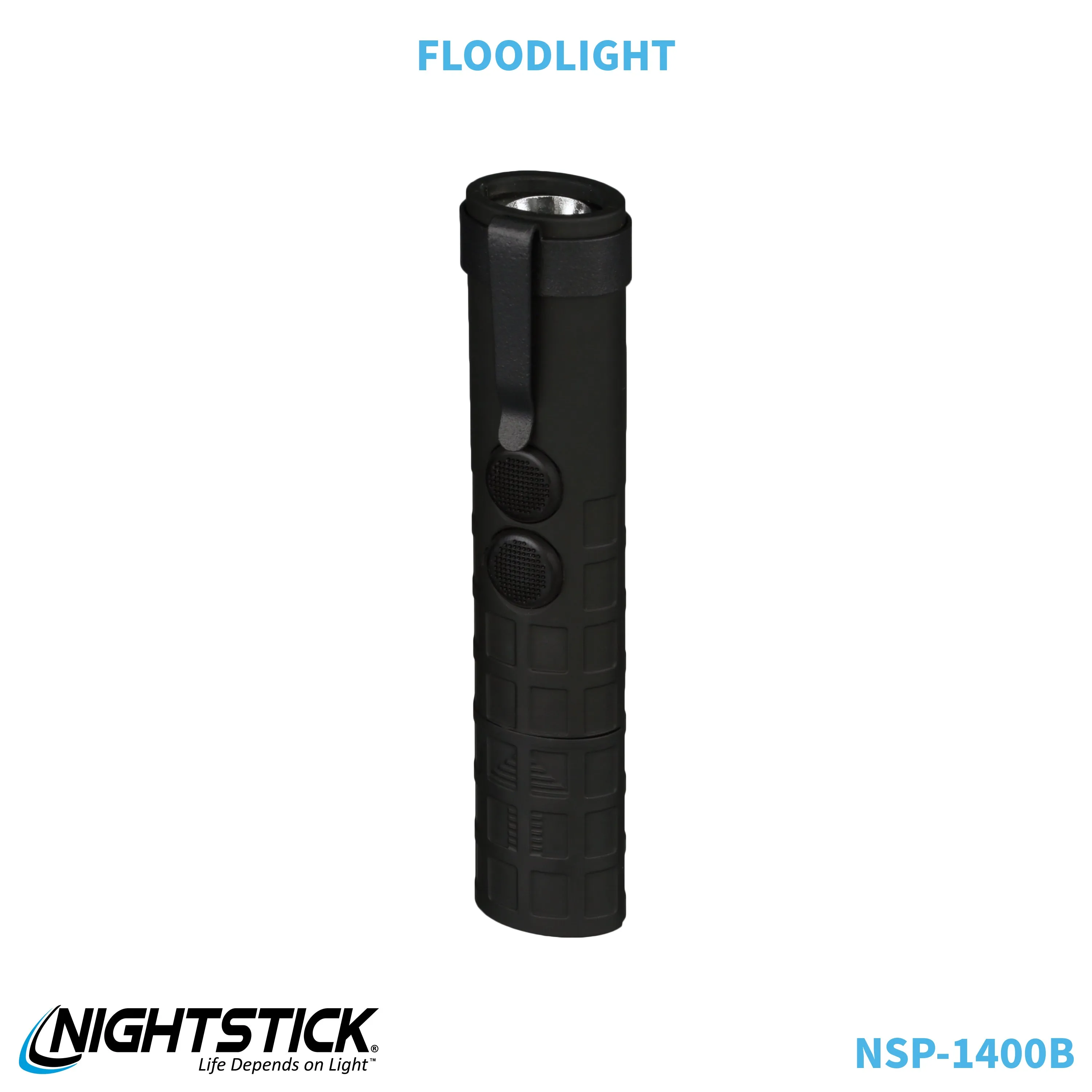 NSP-1400B: Dual-Switch Dual-Light Flashlight - 2 AAA