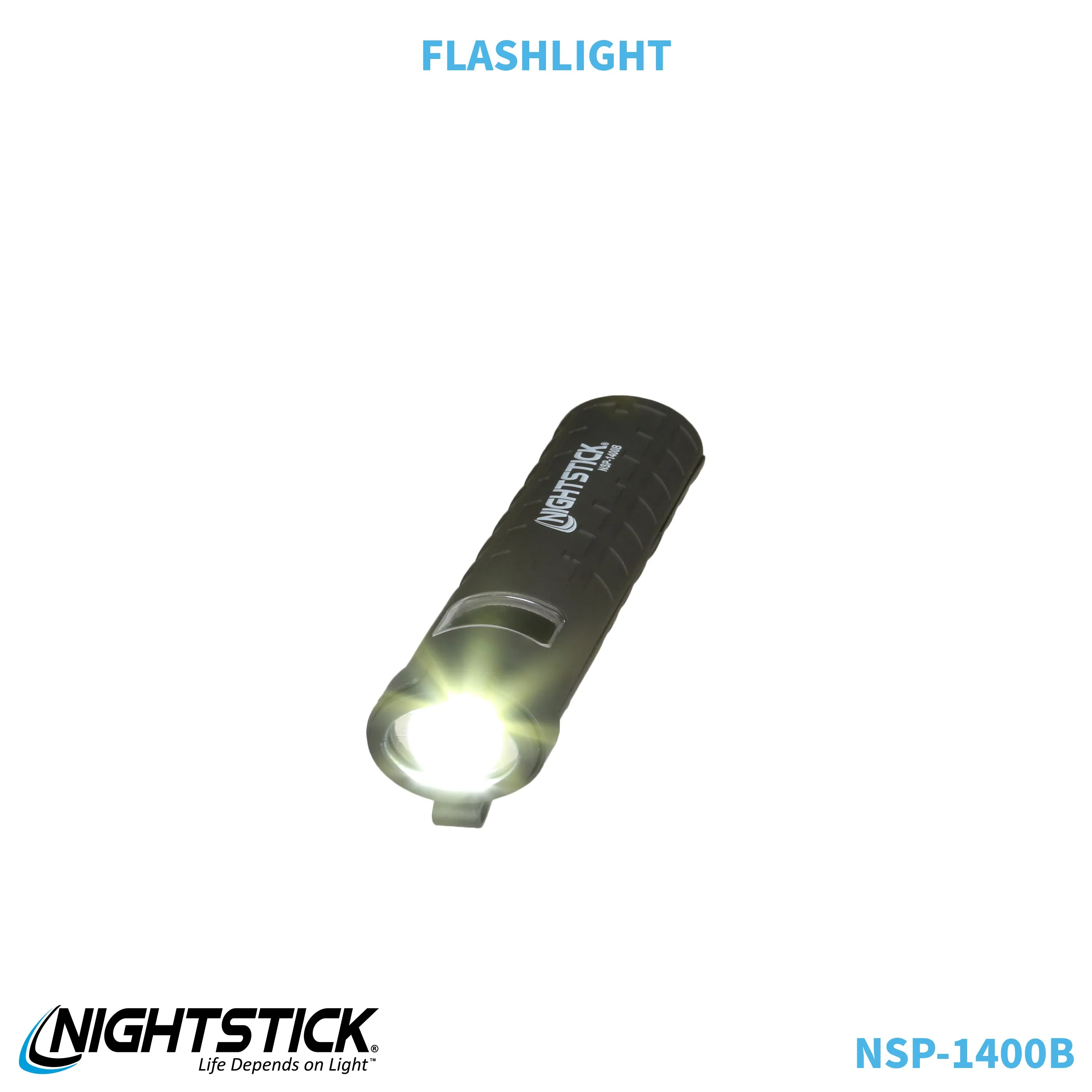 NSP-1400B: Dual-Switch Dual-Light Flashlight - 2 AAA