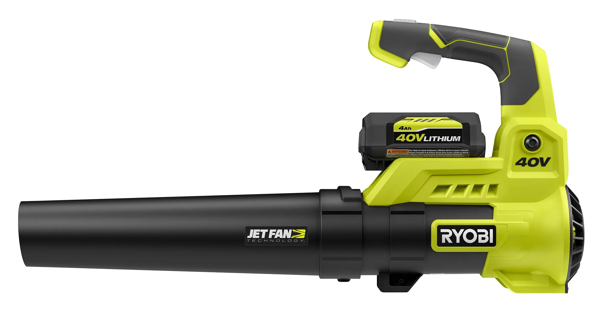 Open Box -  RYOBI 110 MPH 525 CFM 40-Volt Lithium-Ion Cordless Jet Fan Leaf Blower