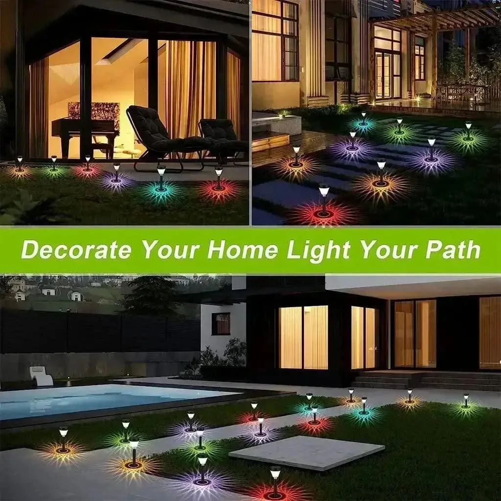 Outdoor Solar Lighting Waterproof Garden Path Decor Lights For Home, patio, Yard