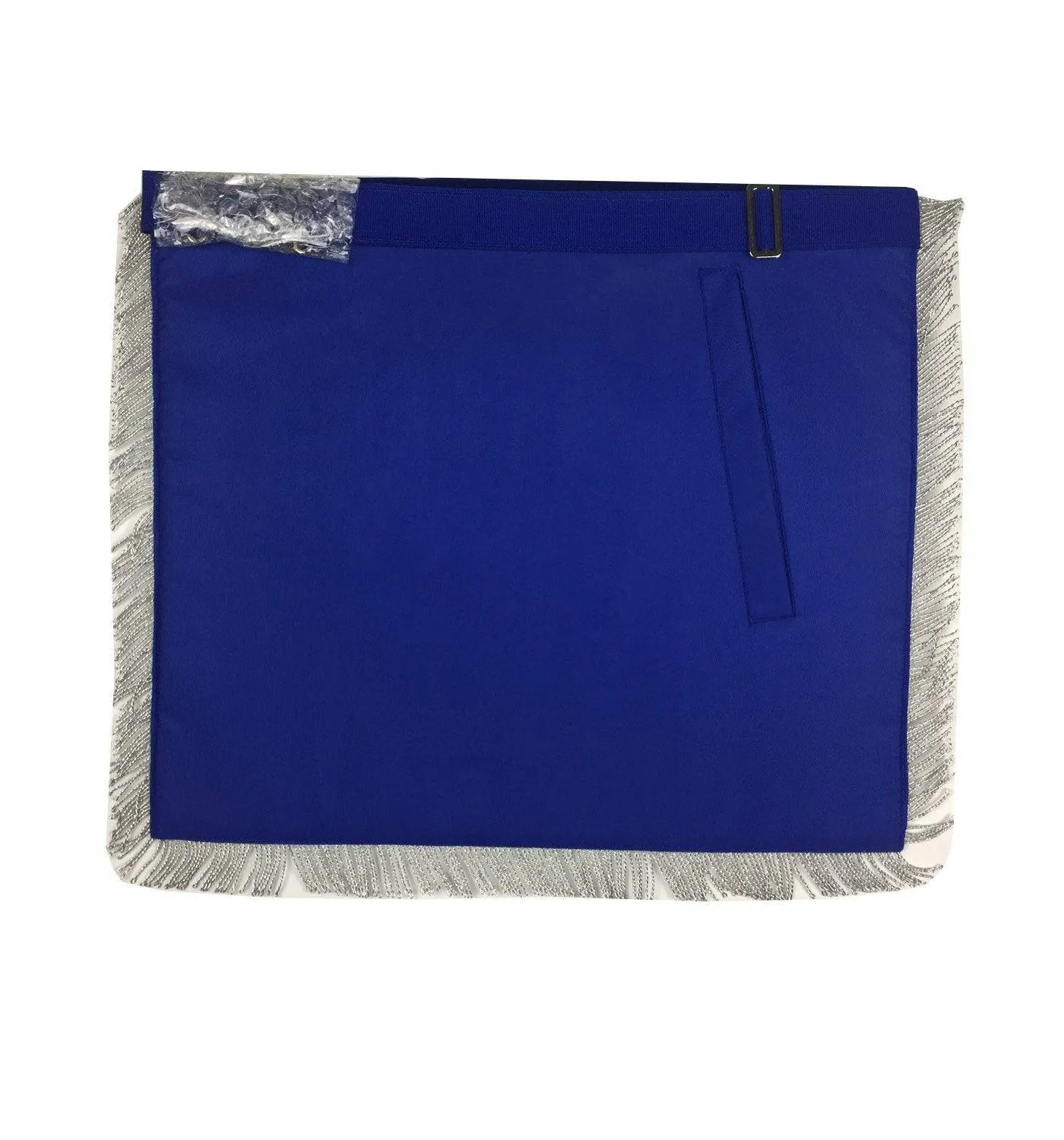 Past Master Blue Lodge Apron - Royal Blue Velvet with Silver Fringe