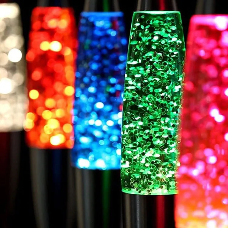 Peace Motion Glitter Lamp | White