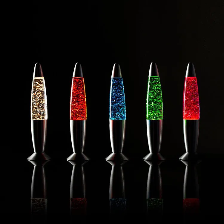 Peace Motion Glitter Lamp | White