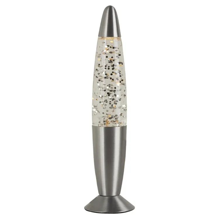 Peace Motion Glitter Lamp | White