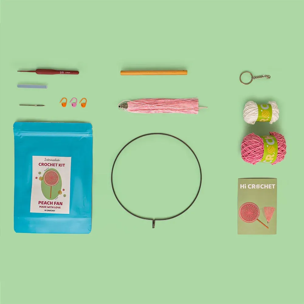 Peach Fan Crochet Kit