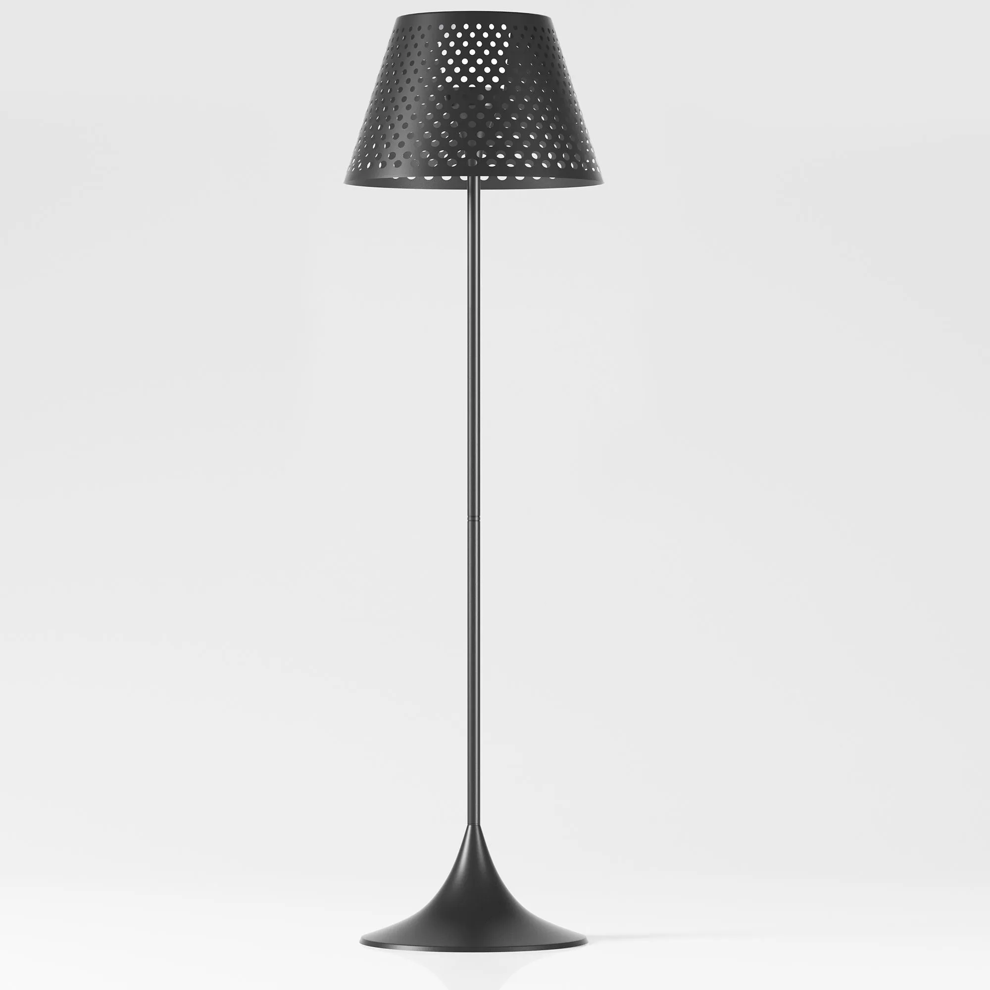 Perforated Outdoor Floor Lamp Solar Powered