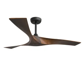 PERTH 132cm / 52 inch 3 Blade DC Modern Ceiling Fan Walnut in Hand Painted