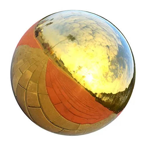 Pinakine® 304 Stainless Hollow Ball Seamless Mirror Ball Sphere Home Garden Gold 180Mm|60023440PNKL