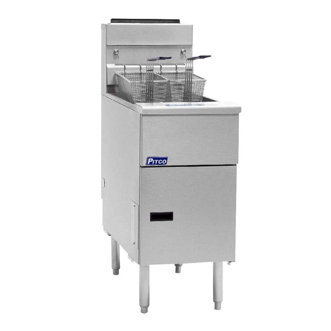 Pitco SG14S 40-50 Lb. Natural Gas Floor Fryer - 110,000 BTU