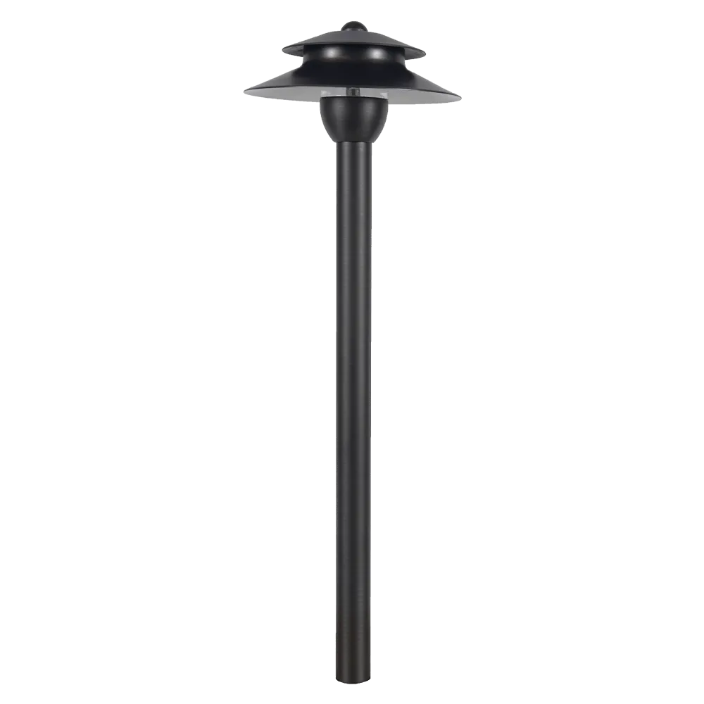 PLB13 Two Tier Brass Path Low Voltage Pagoda Light Led Landscape Lighting Fixture