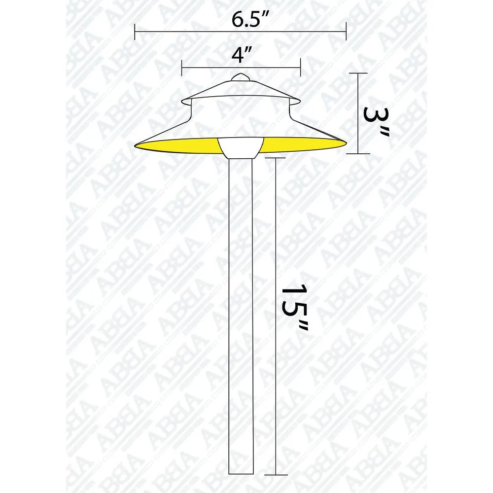 PLB13 Two Tier Brass Path Low Voltage Pagoda Light Led Landscape Lighting Fixture