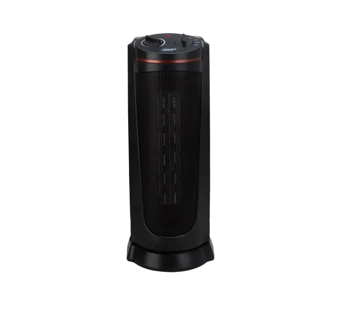 PowerZone HPQ15A-M Ceramic Fan Forced Tower Heater, 900/1500 Watts