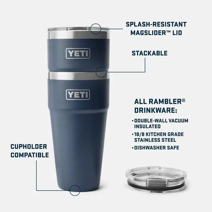 Rambler® 30 oz (887 ml) Stackable Cup - Big Wave Blue