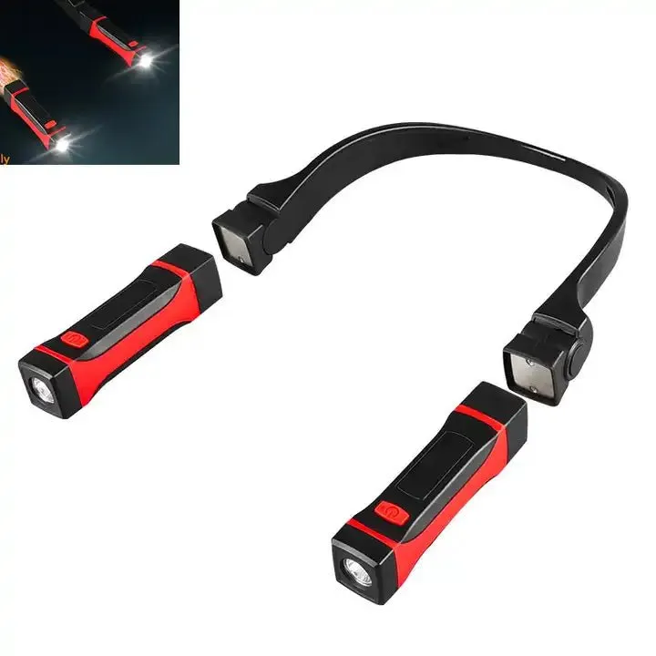 Rechargeable Portable Neck Light With Removable And Adjustable Lamp 2x150LMS