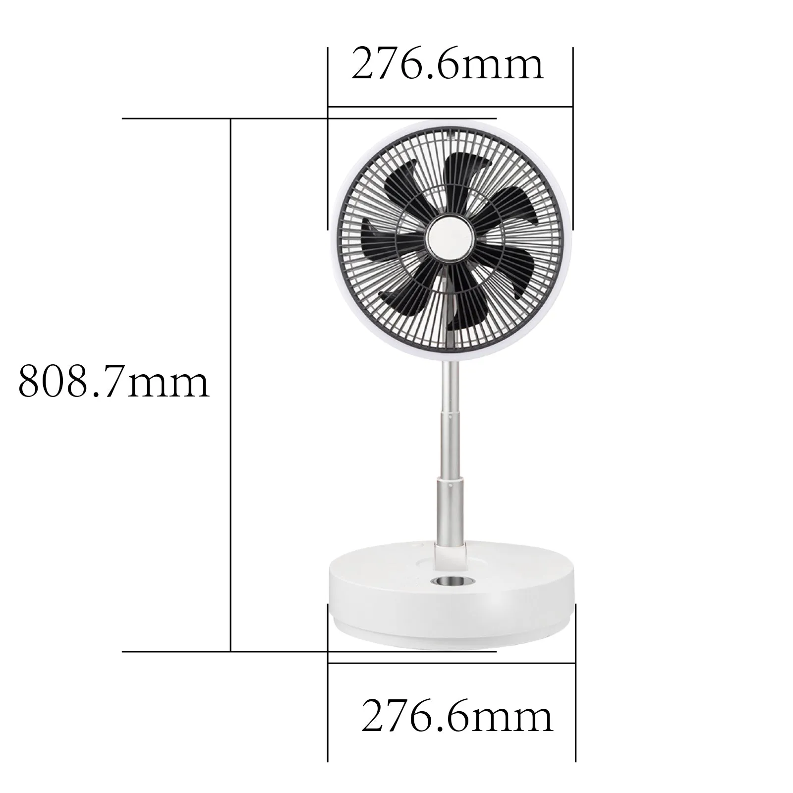 Rechargeable Premium Foldable Fan 4 Speed Portable Fan Adjustable Height with Remote Control