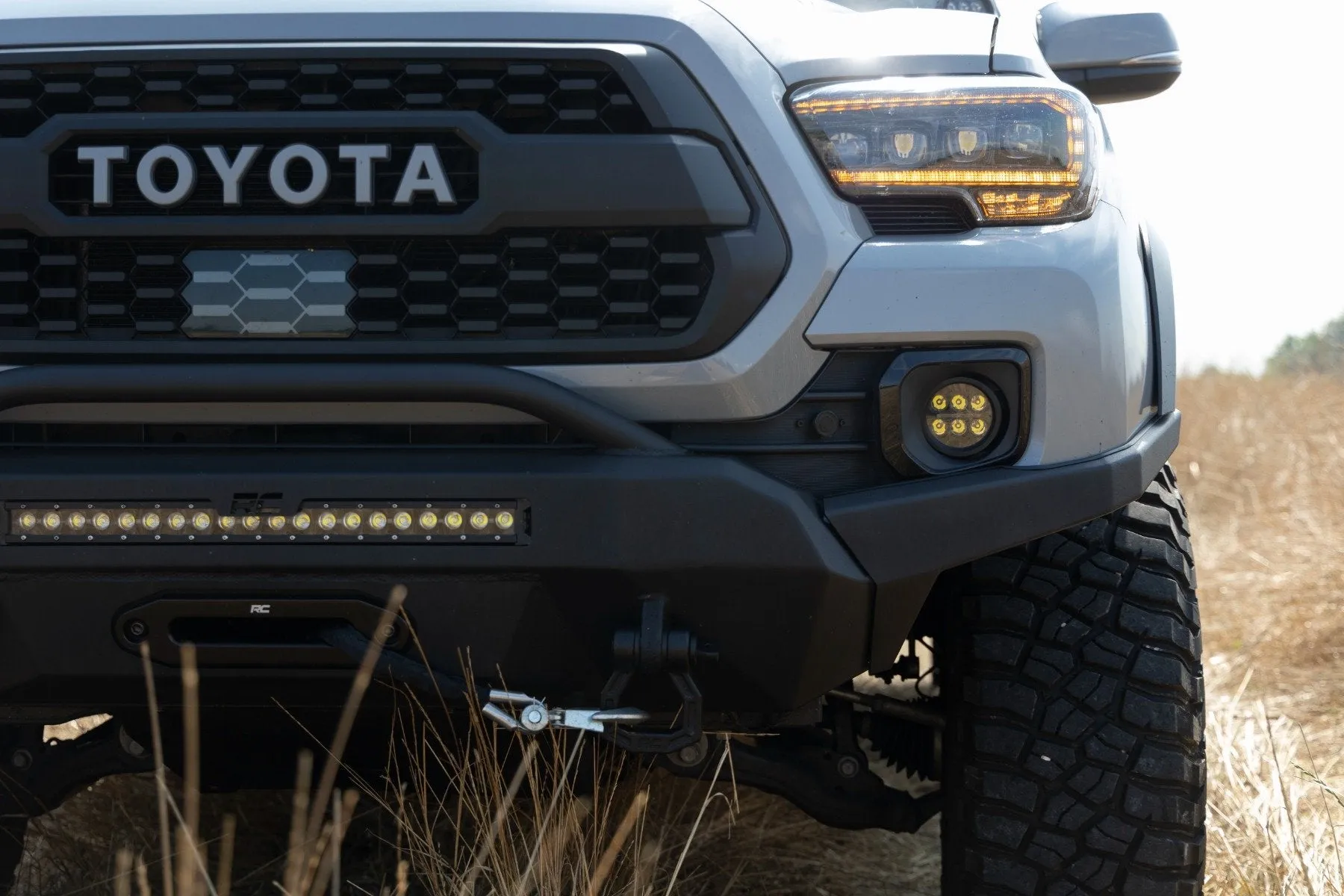 Rough Country LED FOG Light Kit with Amber DRL For 2016-2022 Toyota Tacoma - With Harness