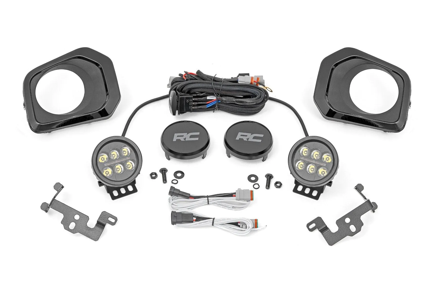 Rough Country LED FOG Light Kit with Amber DRL For 2016-2022 Toyota Tacoma - With Harness