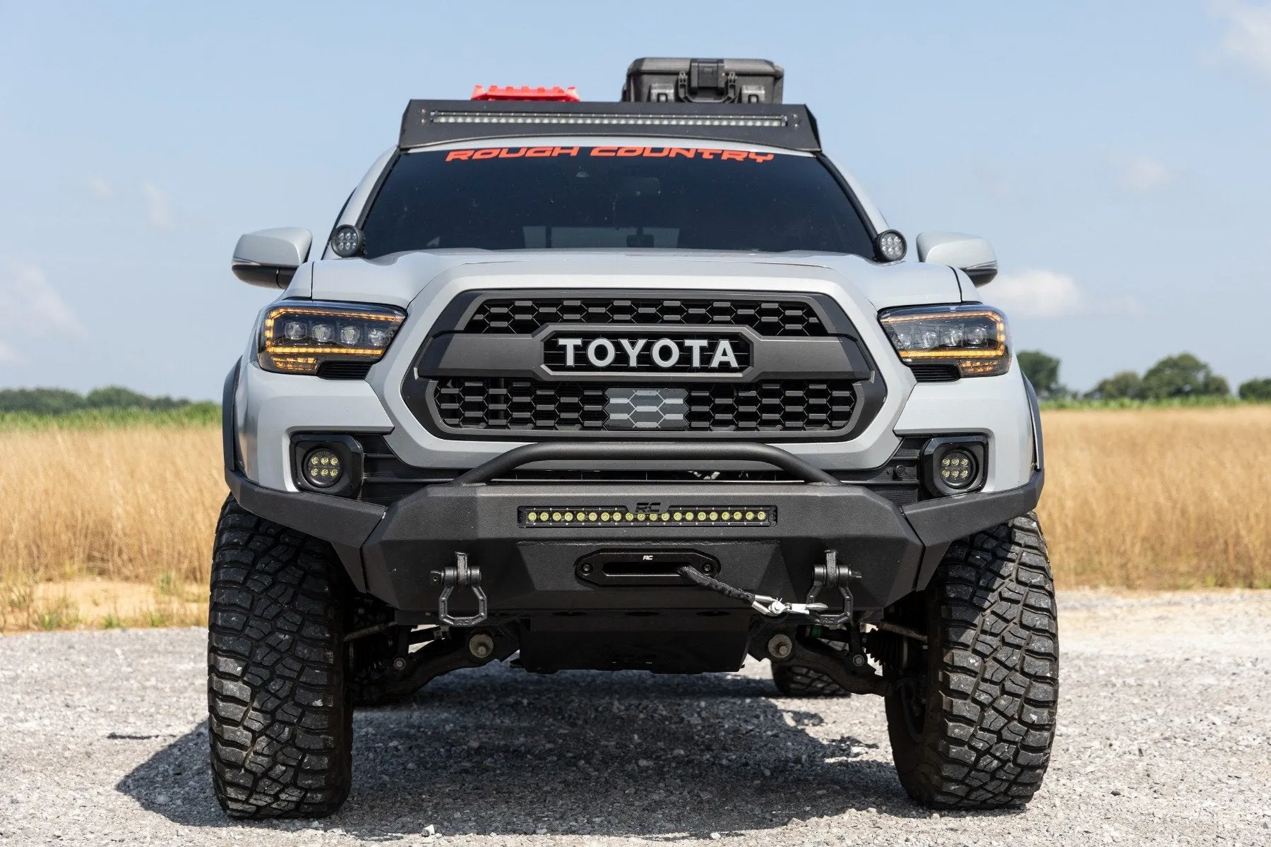 Rough Country LED FOG Light Kit with Amber DRL For 2016-2022 Toyota Tacoma - With Harness