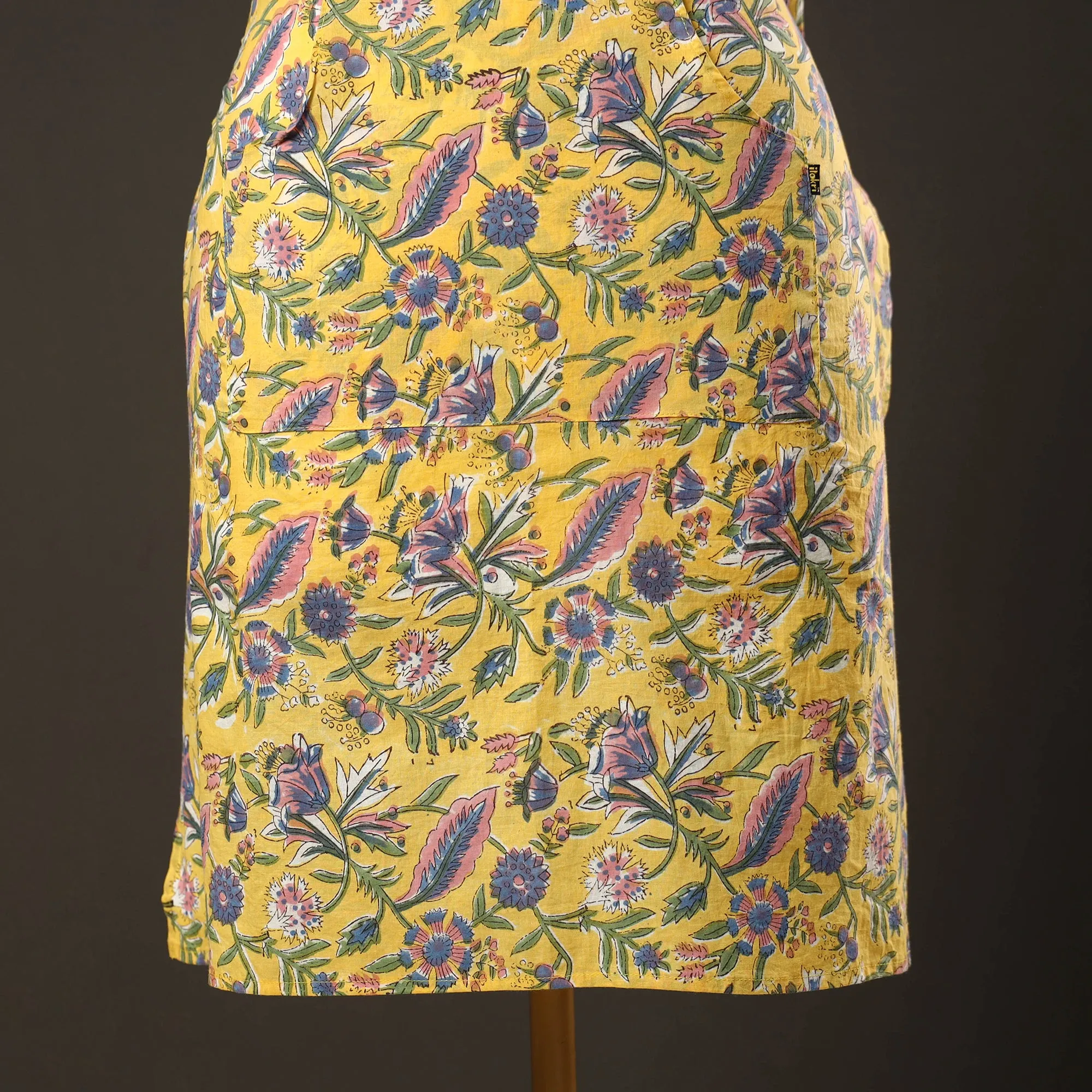 Sanganeri Block Printed Cotton Apron with Pocket 55