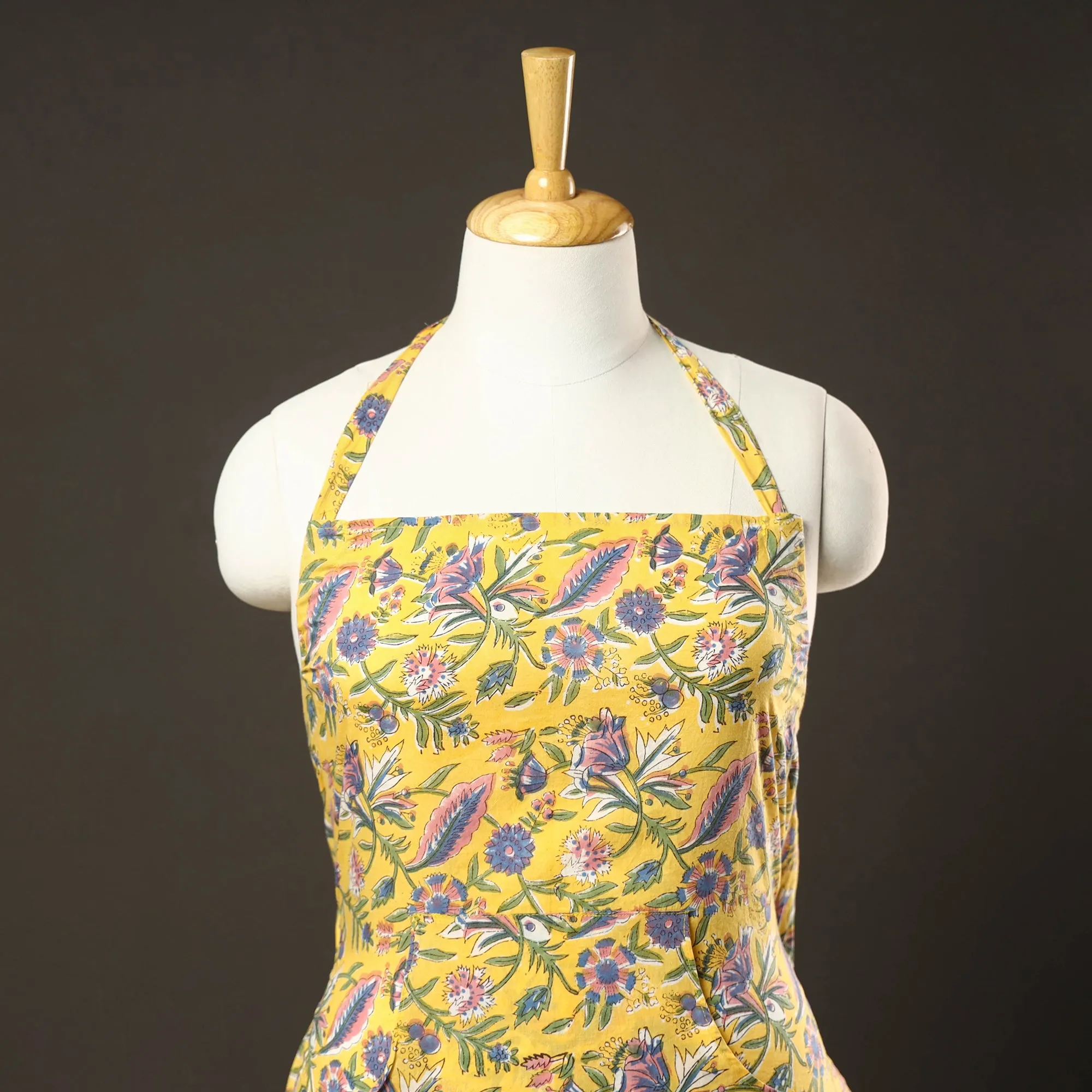 Sanganeri Block Printed Cotton Apron with Pocket 55