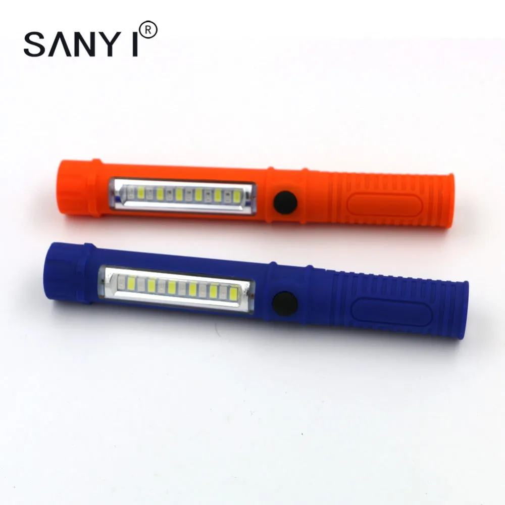 Sanyi COB LED Mini Pen Multifunction LED Torch Inspection Lamp Pocket Led Flashlight Torch with Clip Magnet Lanterna