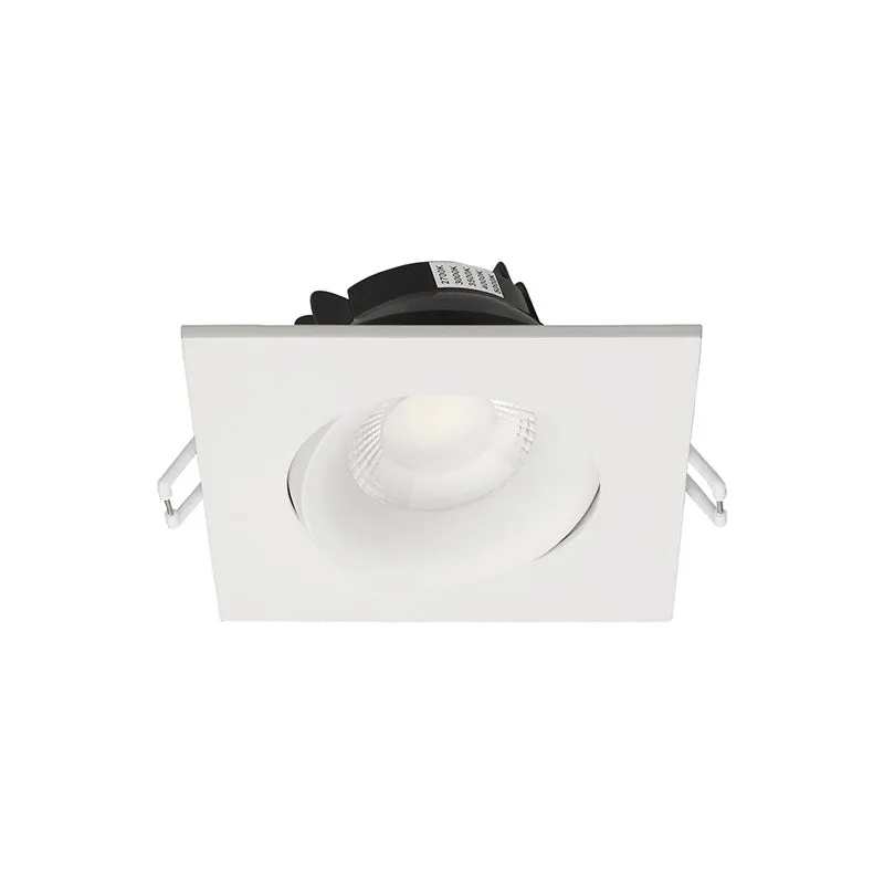 Satco 3.5" 12W LED Square Direct Wire Downlight Gimbaled, CCT Selectable